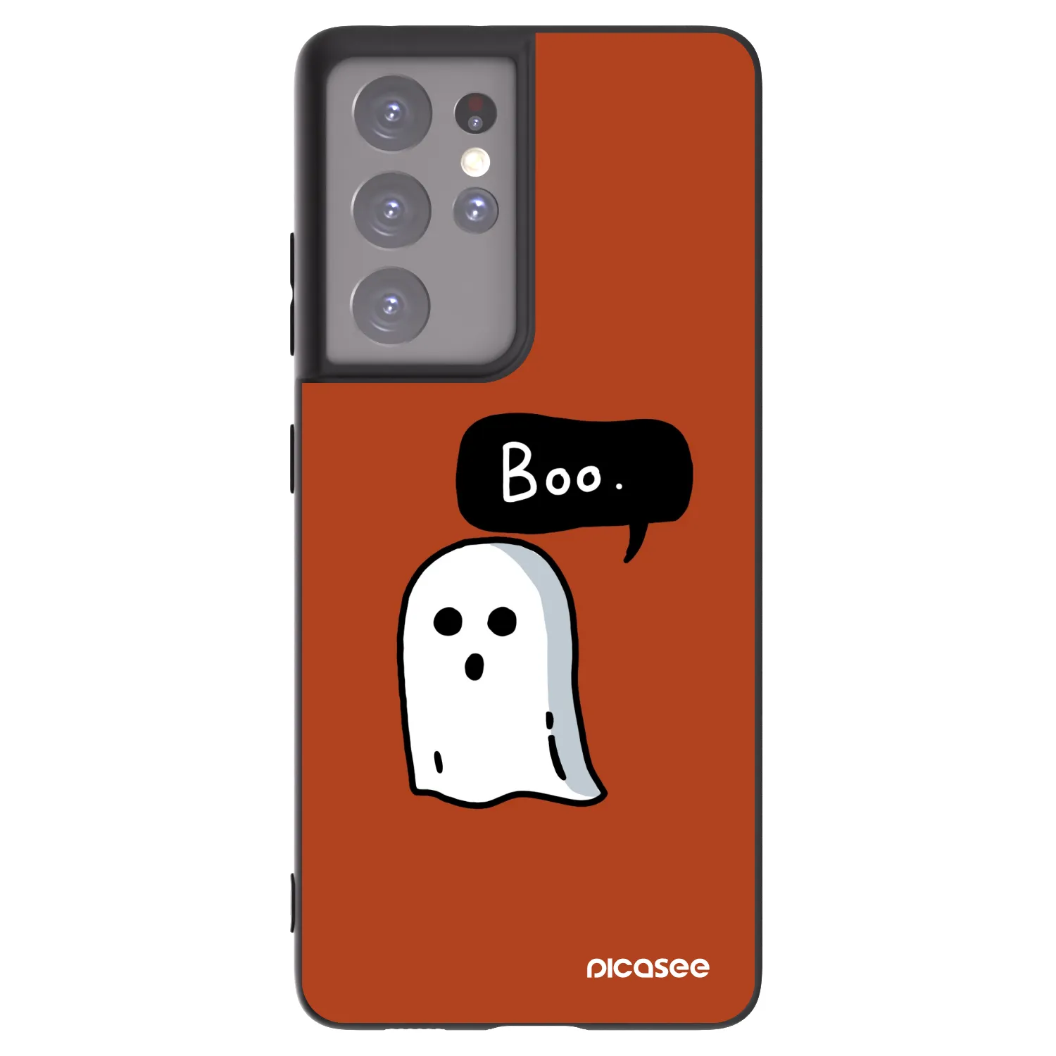 Picasee silikonowe czarne etui na Samsung Galaxy S21 Ultra 5G G998B - Boo