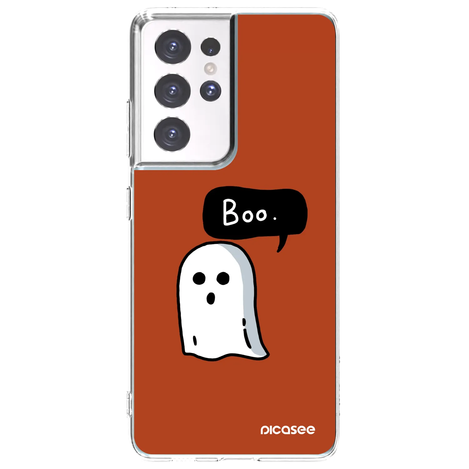 Picasee silikonowe przeźroczyste etui na Samsung Galaxy S21 Ultra 5G G998B - Boo