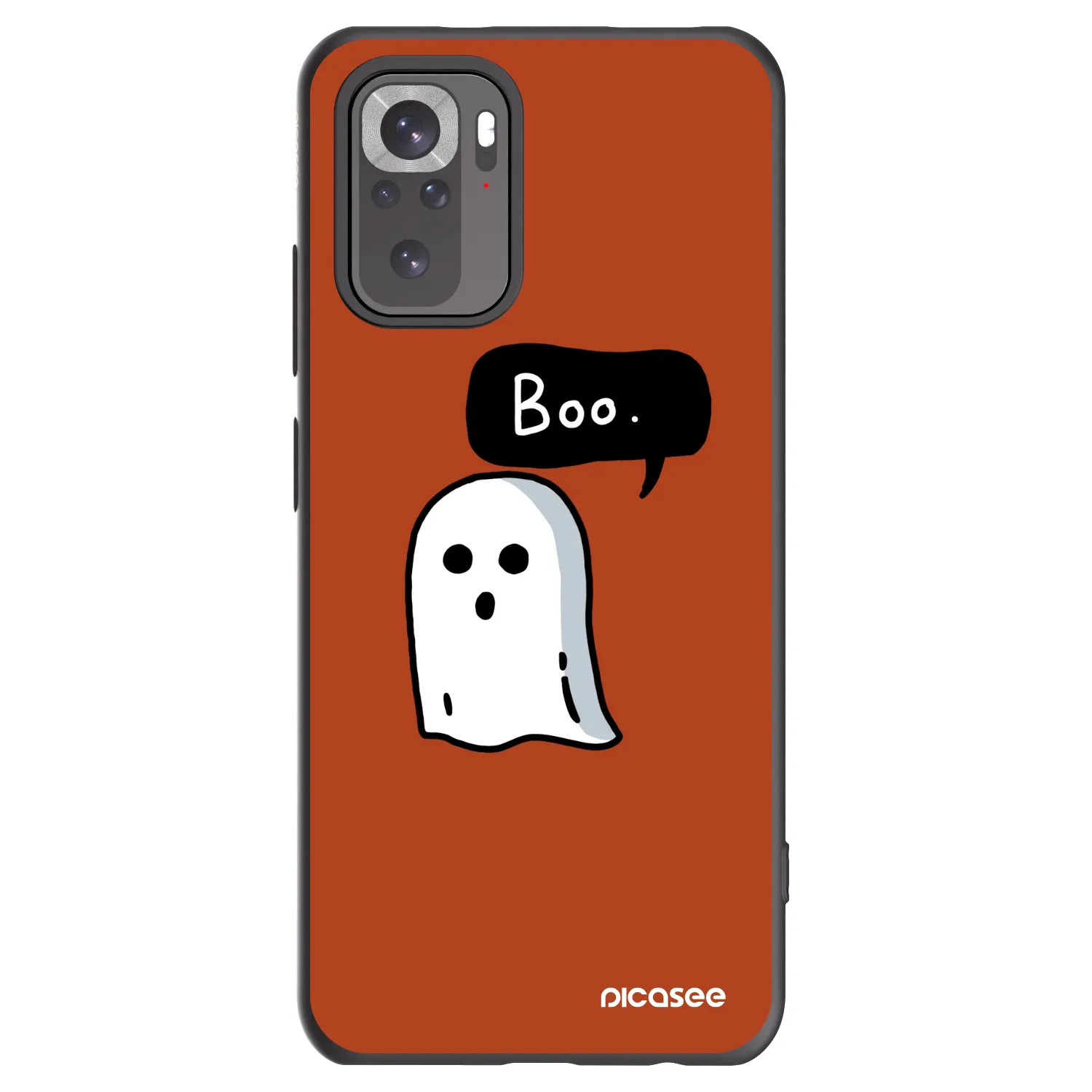 Picasee silikonowe czarne etui na Xiaomi Redmi Note 10 - Boo