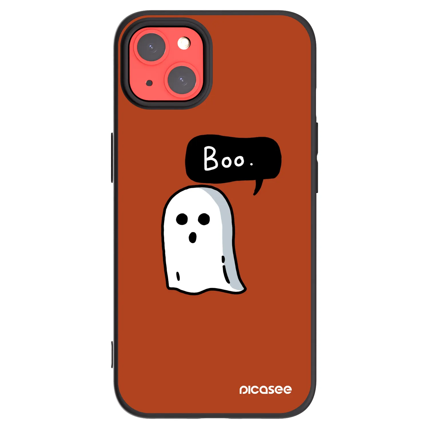 Picasee silikonowe czarne etui na Apple iPhone 13 - Boo