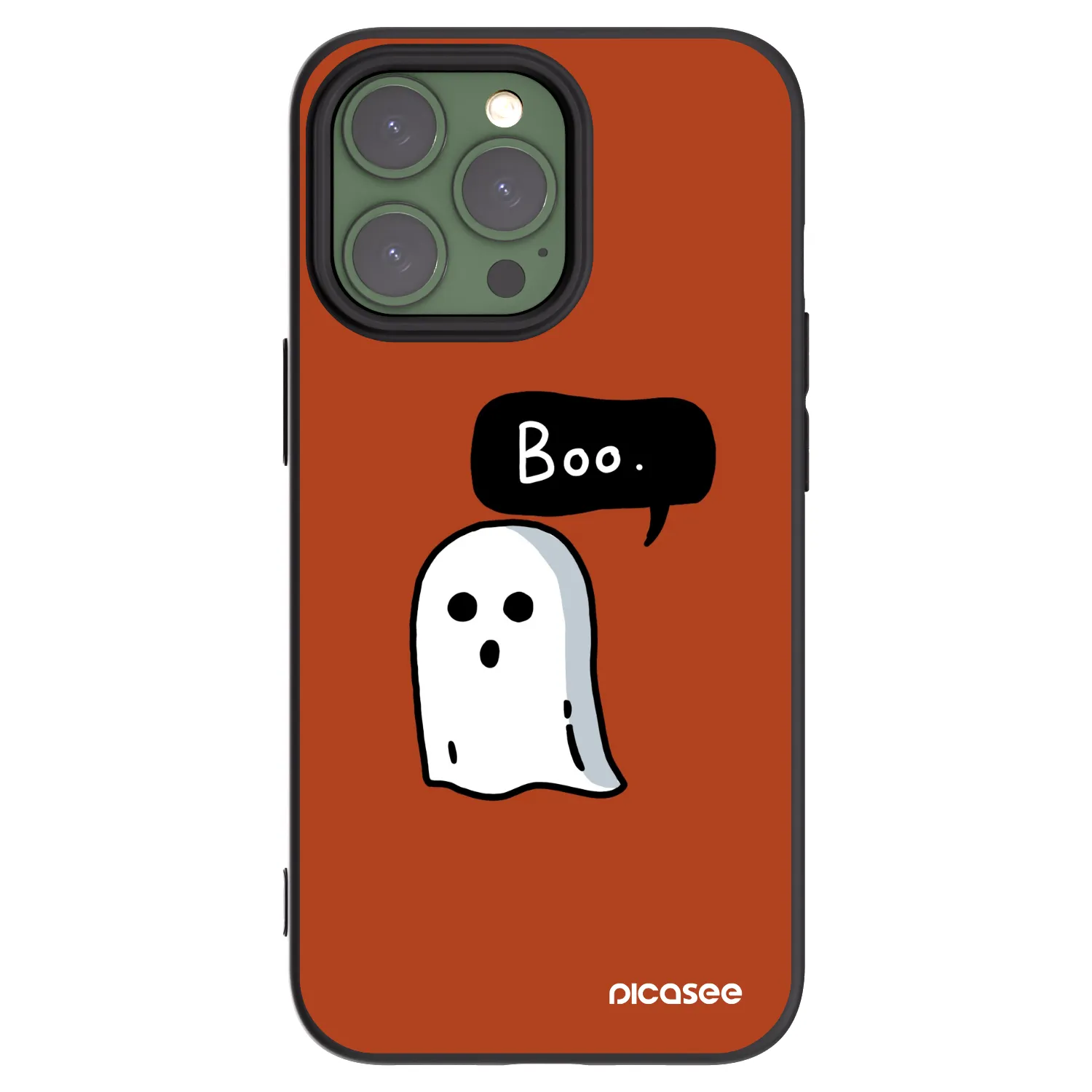 Picasee silikonowe czarne etui na Apple iPhone 13 Pro - Boo