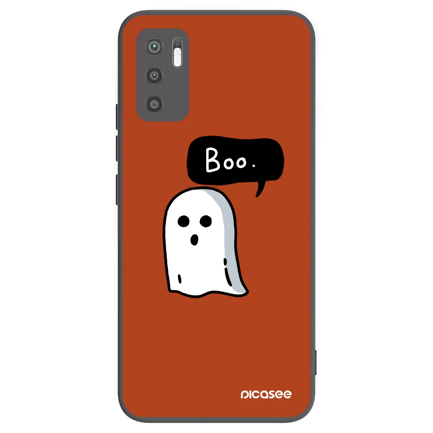 Picasee silikonowe czarne etui na Xiaomi Redmi Note 10 5G - Boo