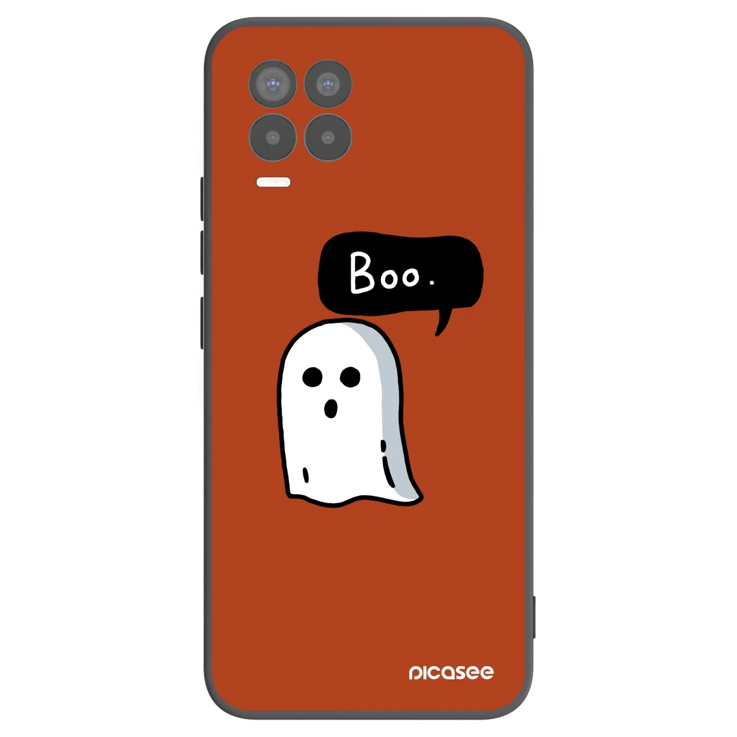 Picasee silikonowe czarne etui na Realme 8 Pro - Boo