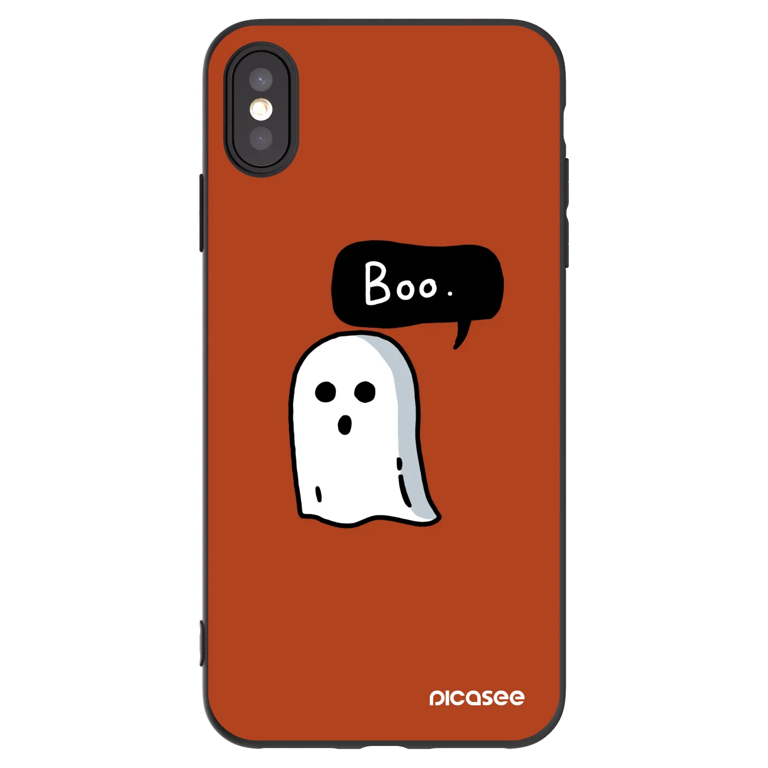 Picasee silikonowe czarne etui na Apple iPhone XS Max - Boo