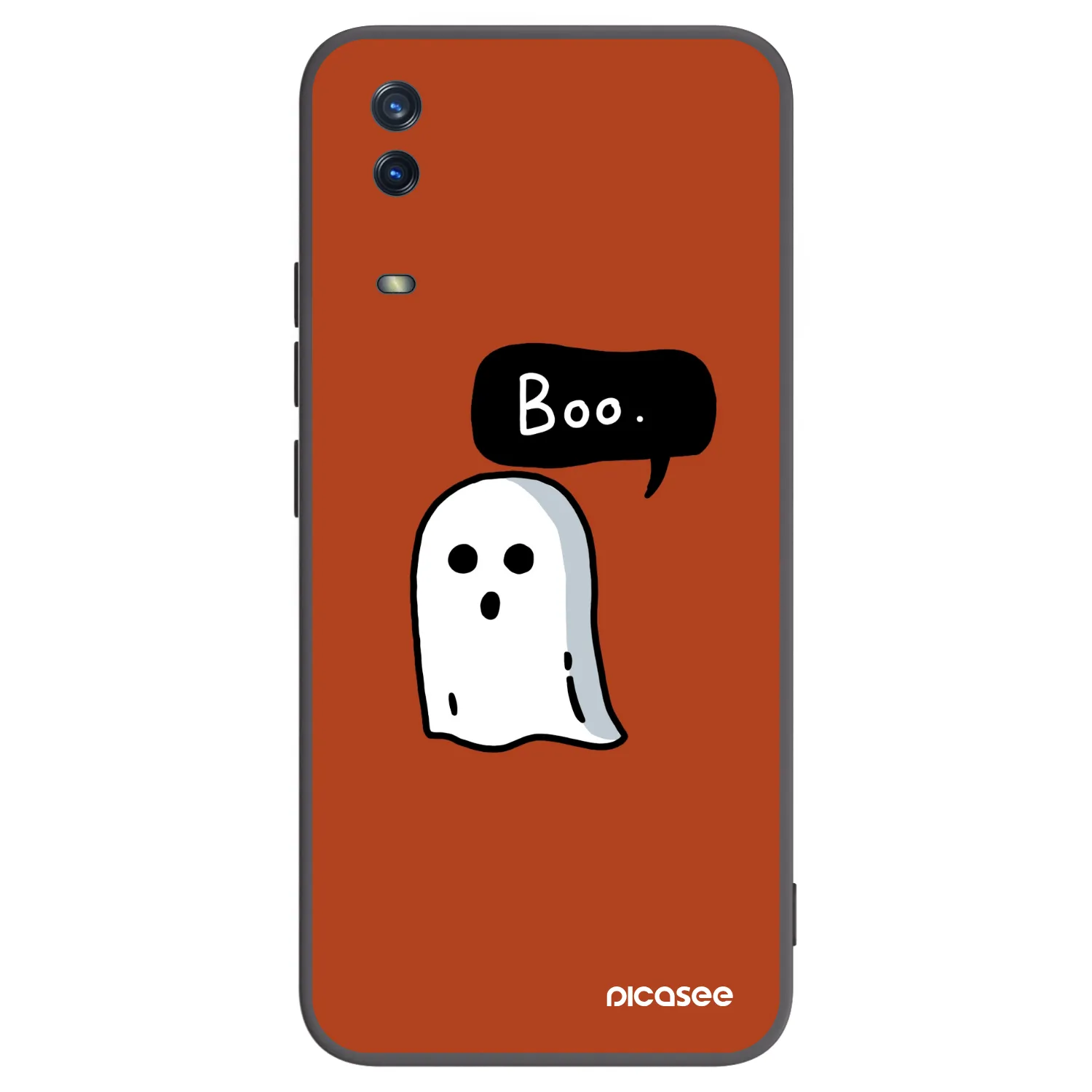 Picasee silikonowe czarne etui na Vivo Y11s - Boo
