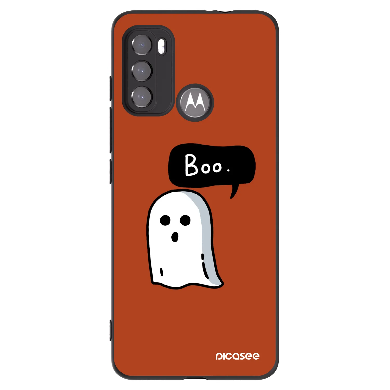 Picasee silikonowe czarne etui na Motorola Moto G60 - Boo