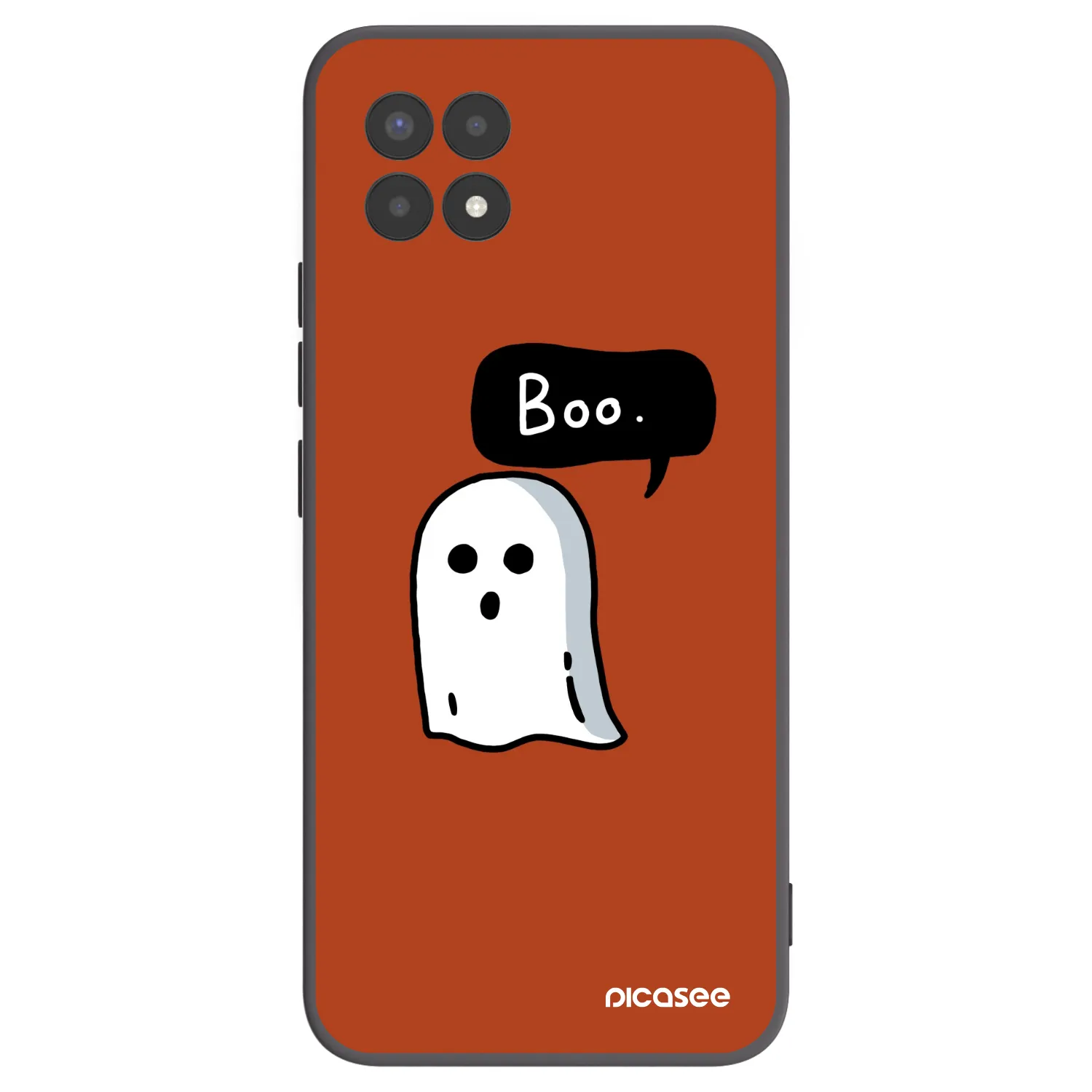 Picasee silikonowe czarne etui na Realme 8i - Boo