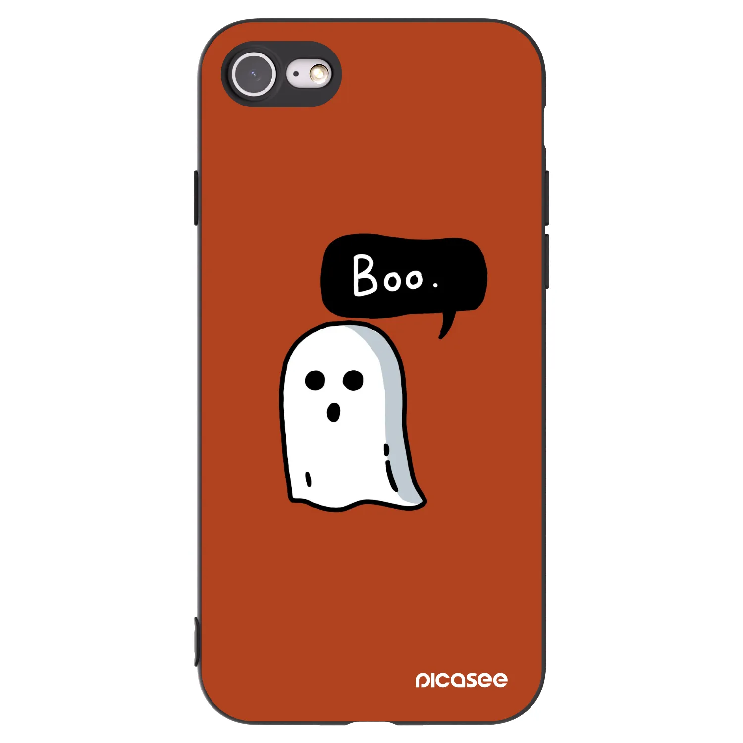 Picasee silikonowe czarne etui na Apple iPhone SE 2022 - Boo
