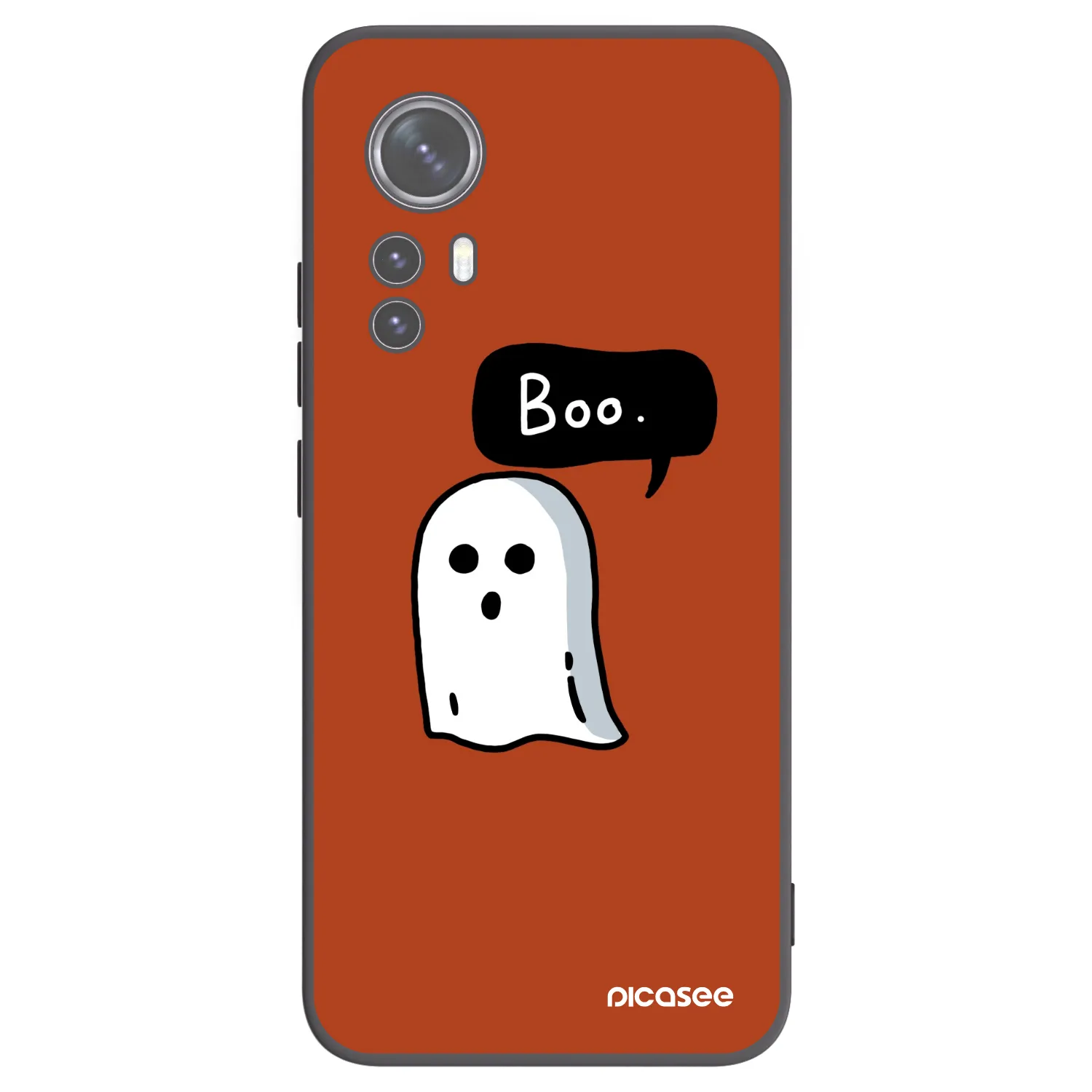 Picasee silikonowe czarne etui na Xiaomi 12 - Boo