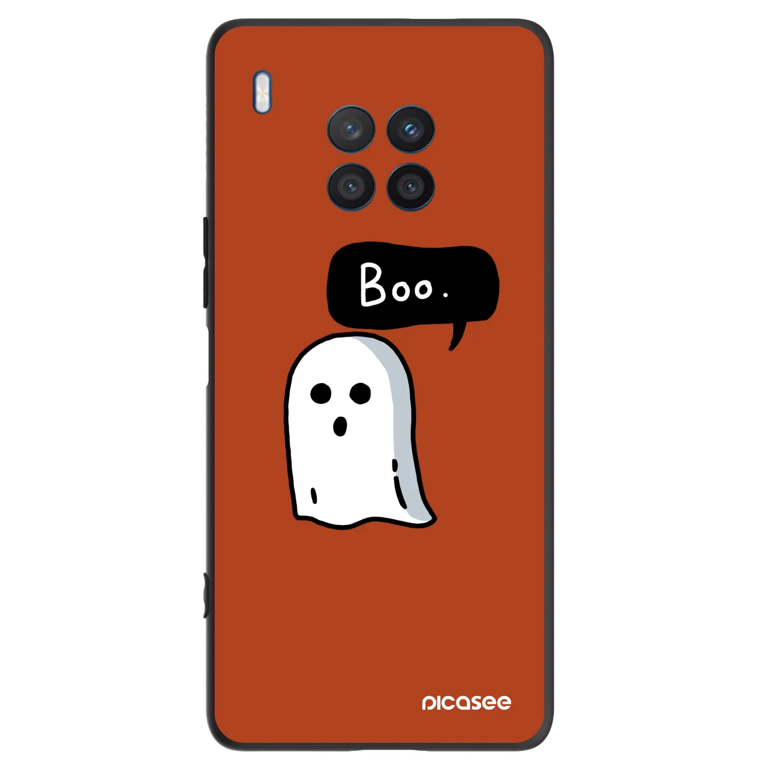 Picasee silikonowe czarne etui na Honor 50 Lite - Boo