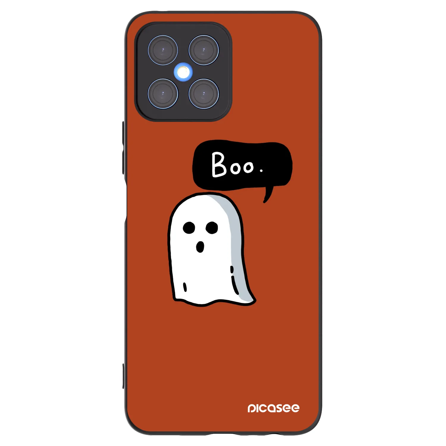 Picasee silikonowe czarne etui na Honor X8 4G - Boo