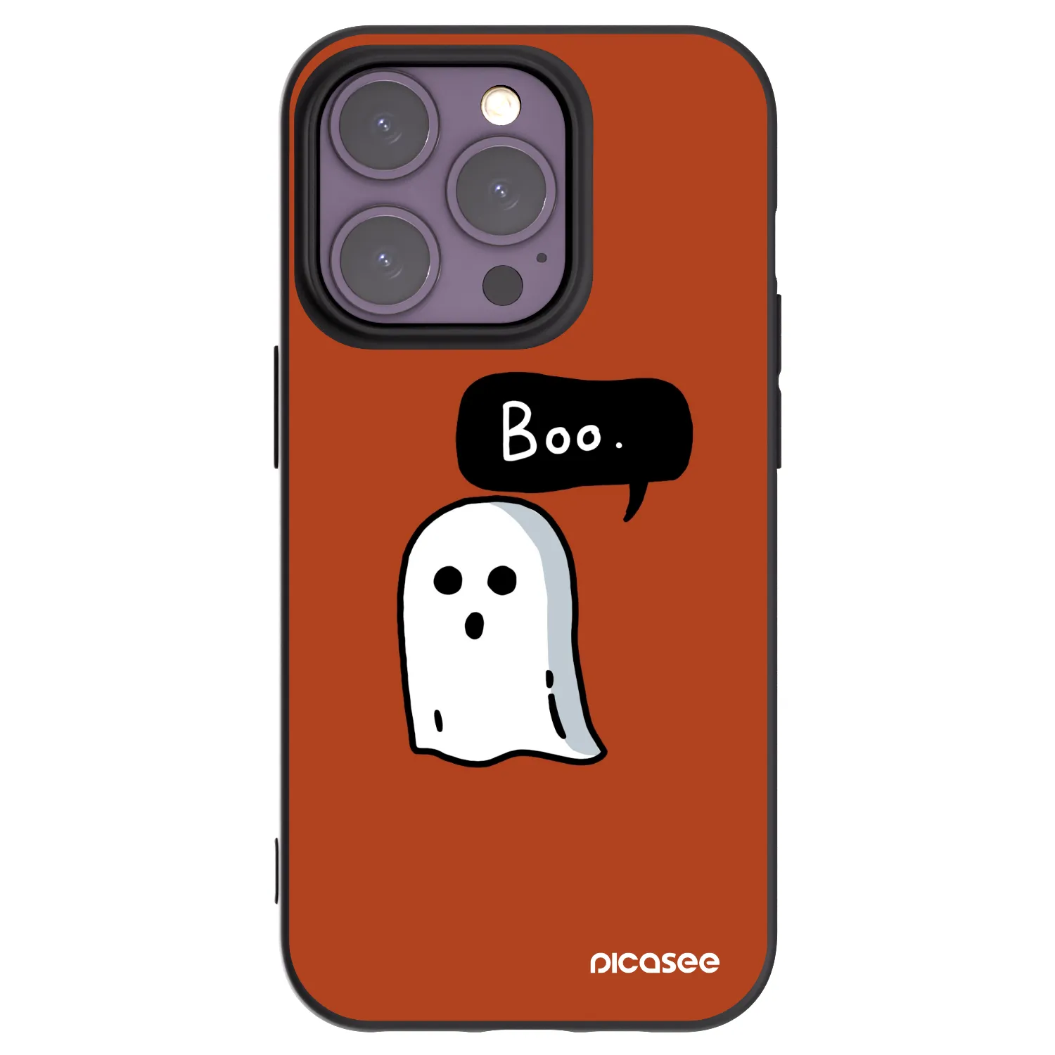 Picasee silikonowe czarne etui na Apple iPhone 14 Pro - Boo