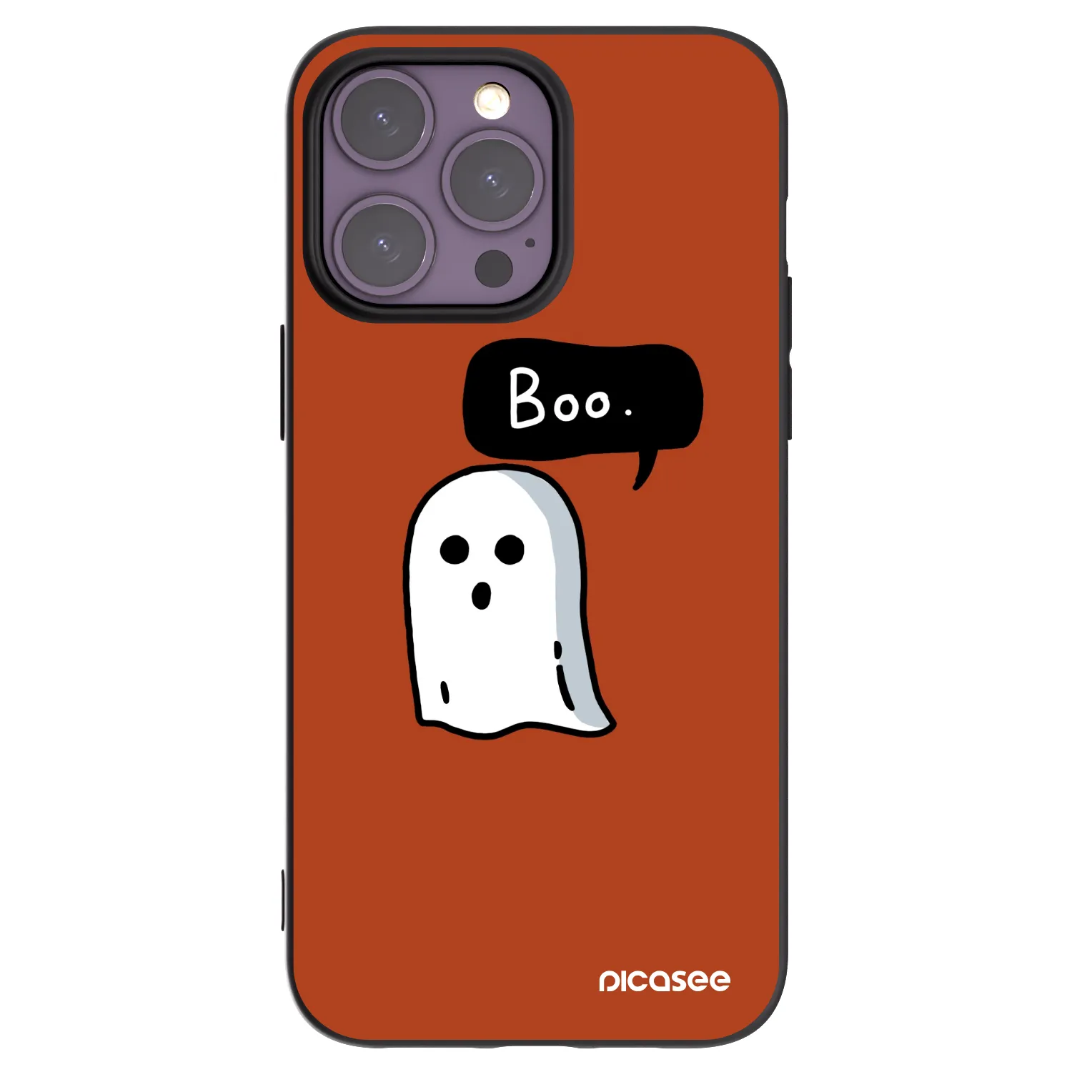 Picasee silikonowe czarne etui na Apple iPhone 14 Pro Max - Boo