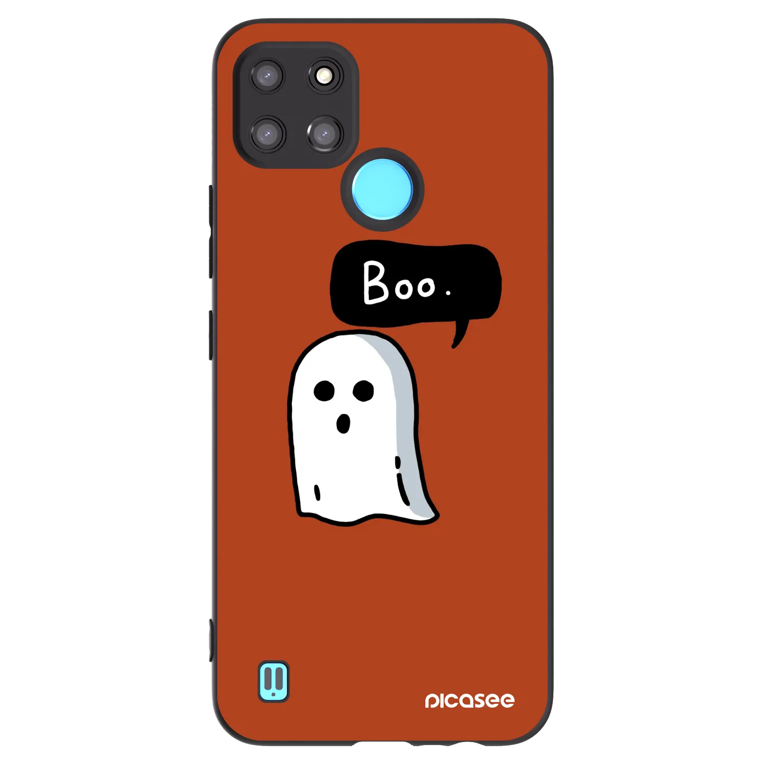 Picasee silikonowe czarne etui na Realme C21Y - Boo