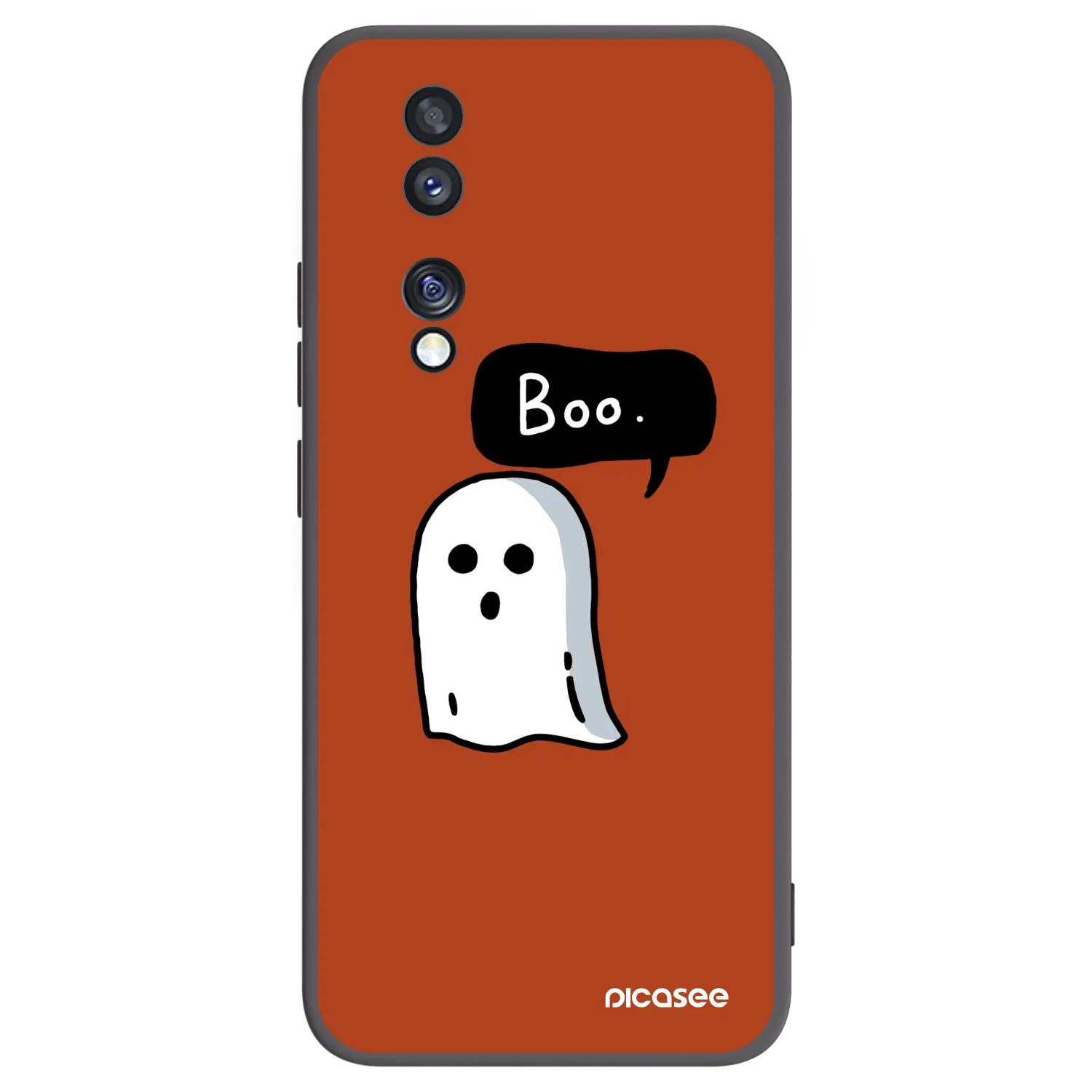 Picasee silikonowe czarne etui na Honor 70 - Boo