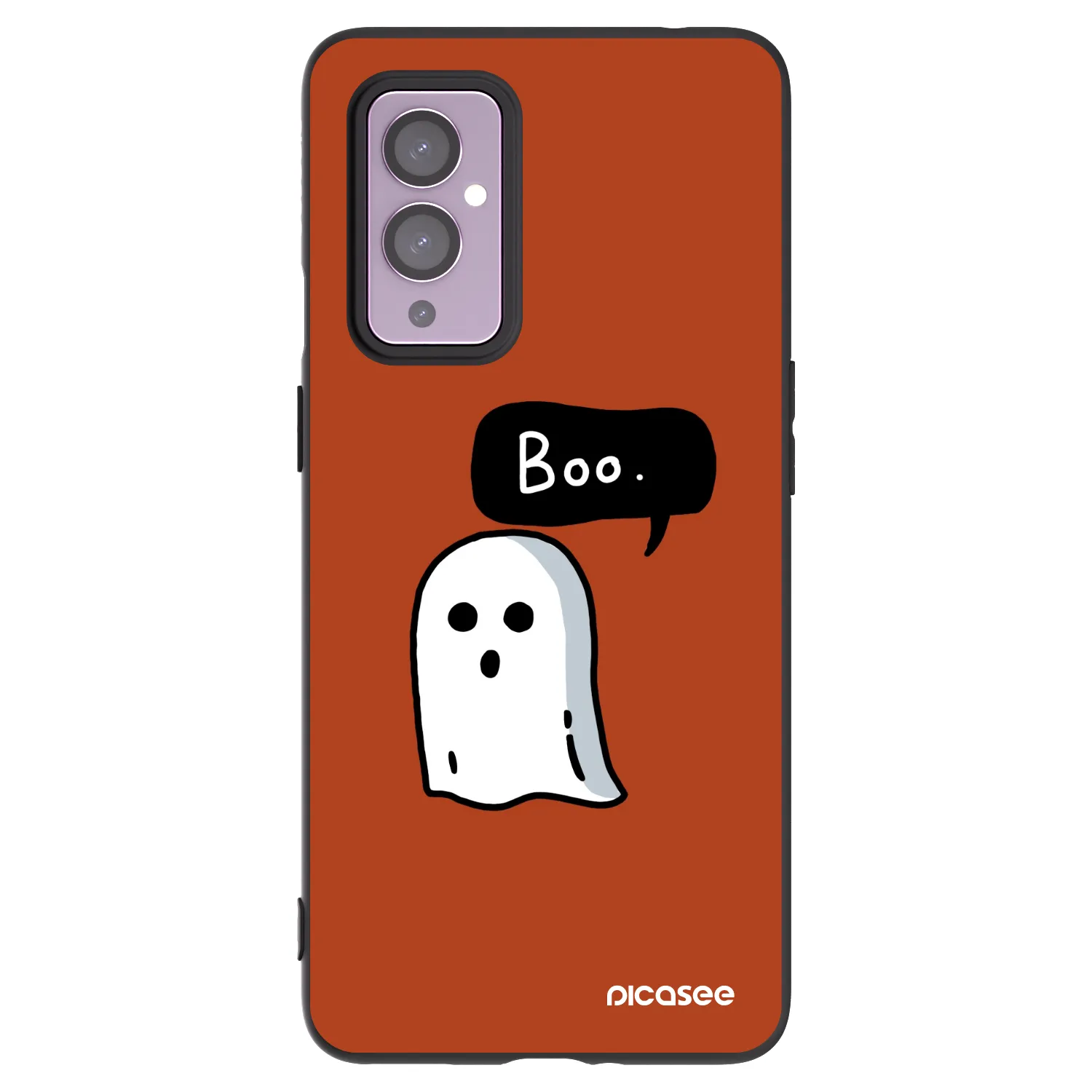 Picasee silikonowe czarne etui na OnePlus 9 - Boo