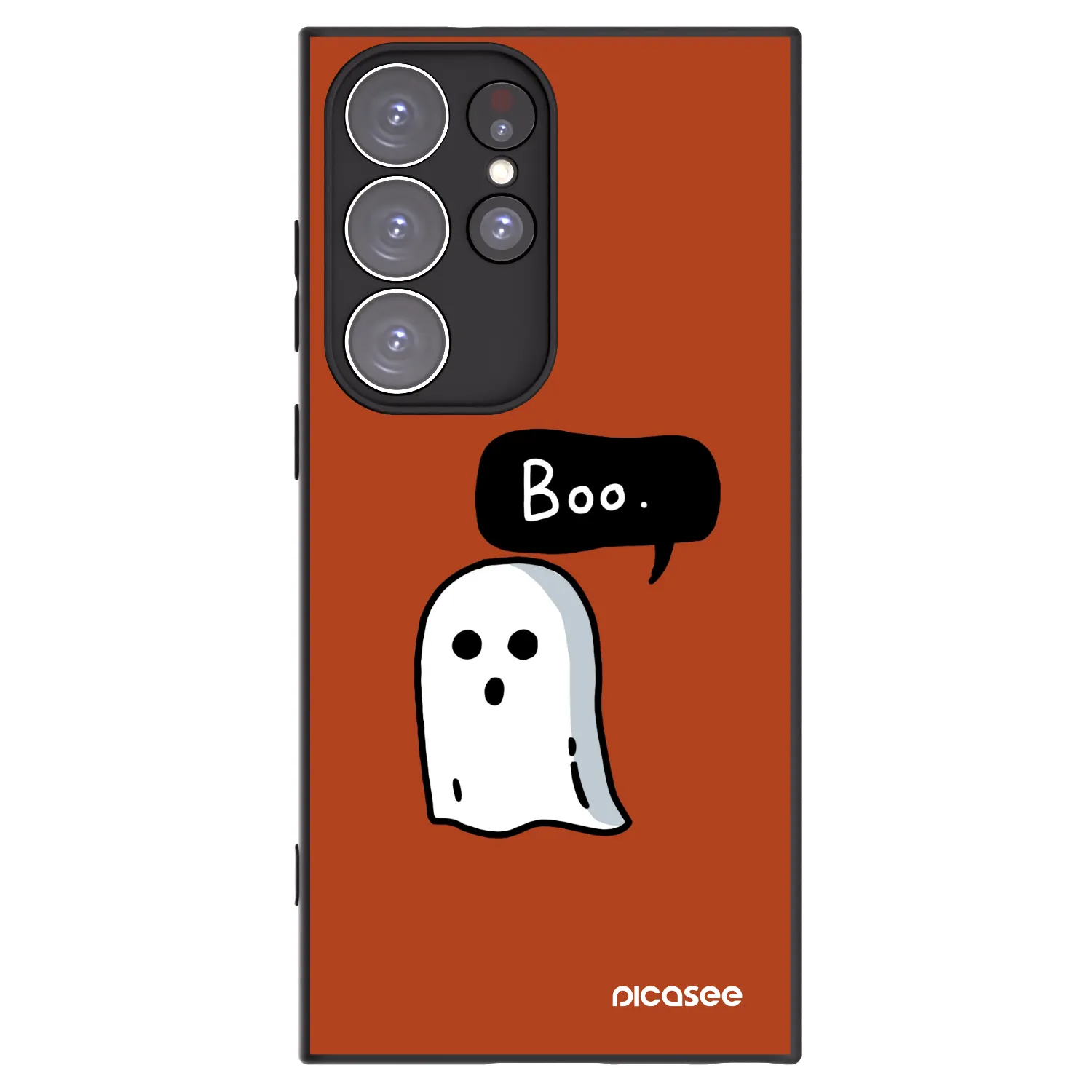 Picasee silikonowe czarne etui na Samsung Galaxy S23 Ultra 5G - Boo
