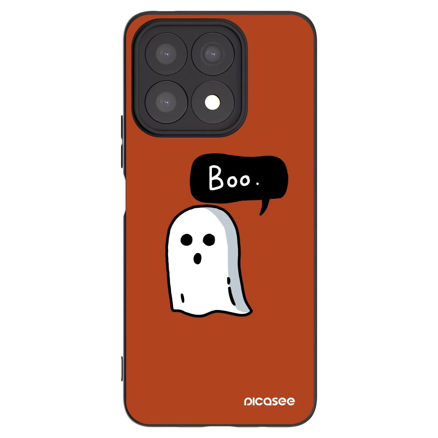 Picasee silikonowe czarne etui na Honor X8a - Boo