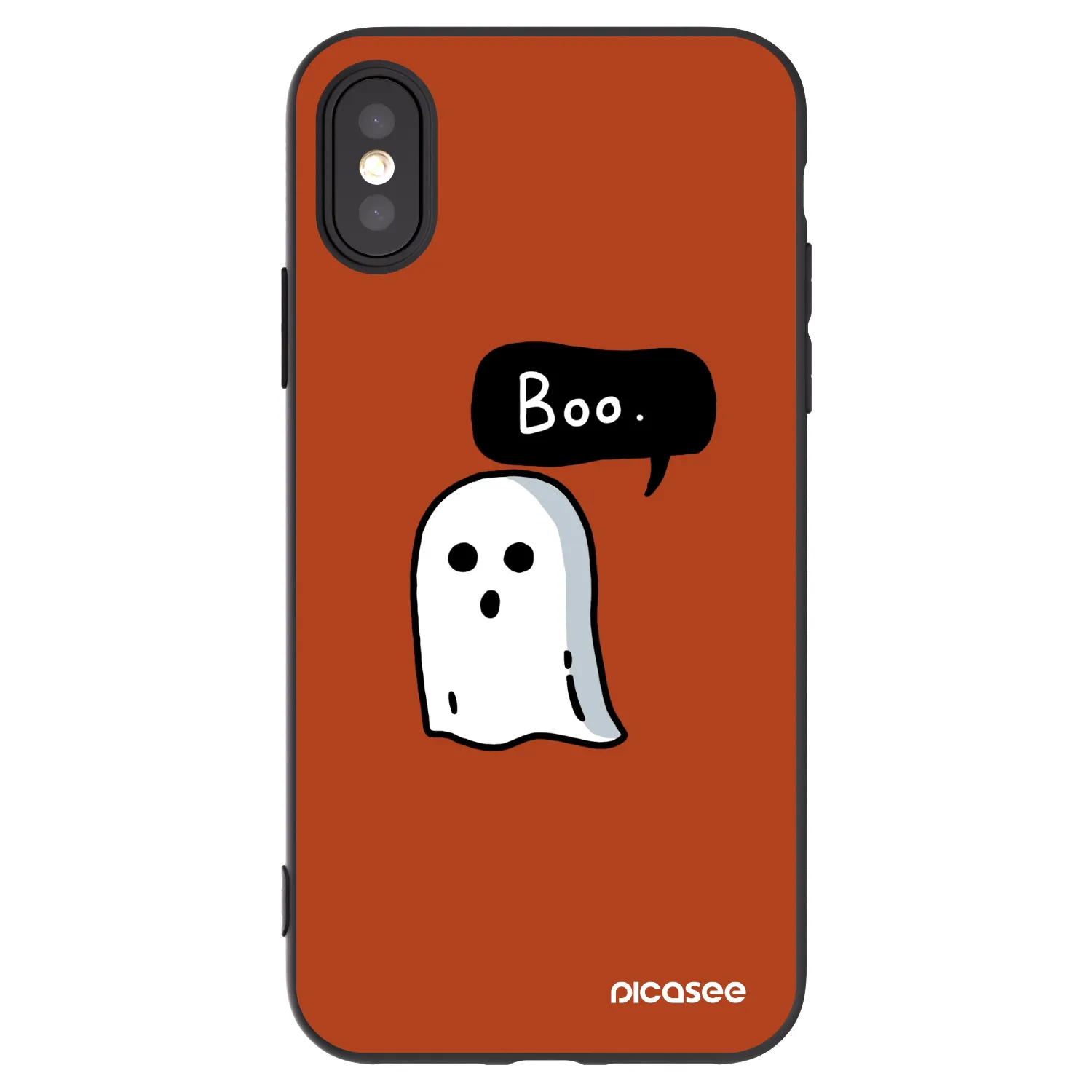 Picasee silikonowe czarne etui na Apple iPhone X/XS - Boo