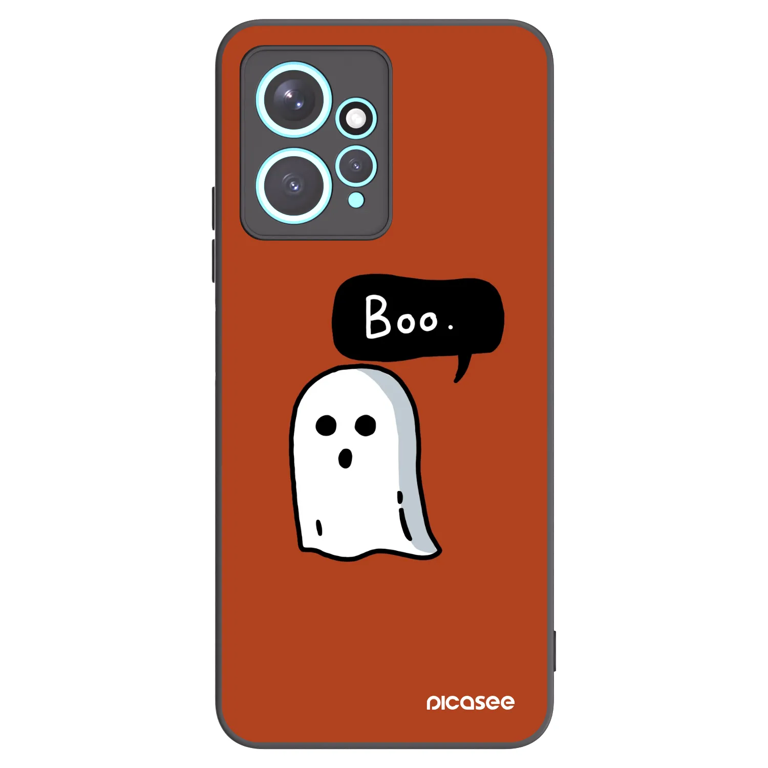 Picasee silikonowe czarne etui na Xiaomi Redmi Note 12 4G - Boo
