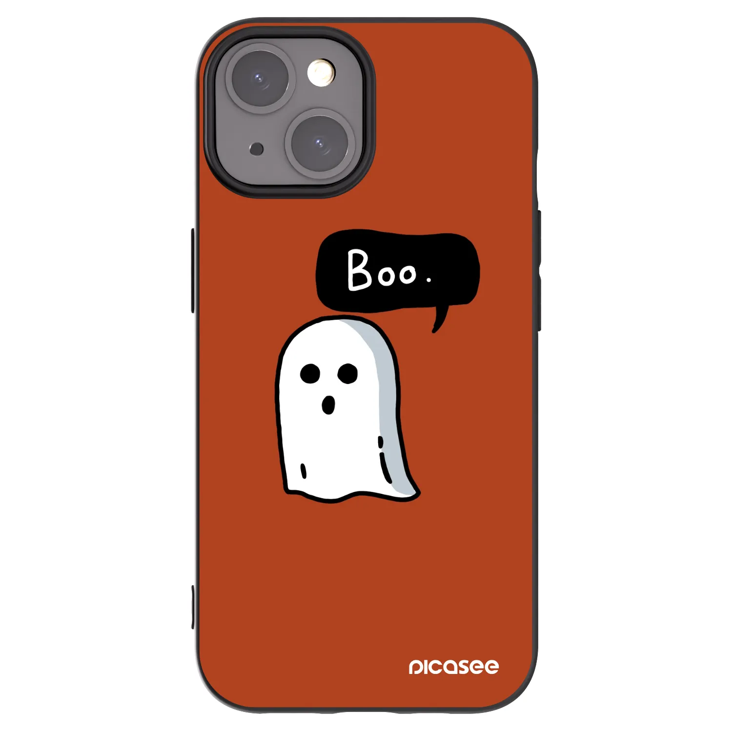 Picasee silikonowe czarne etui na Apple iPhone 15 - Boo