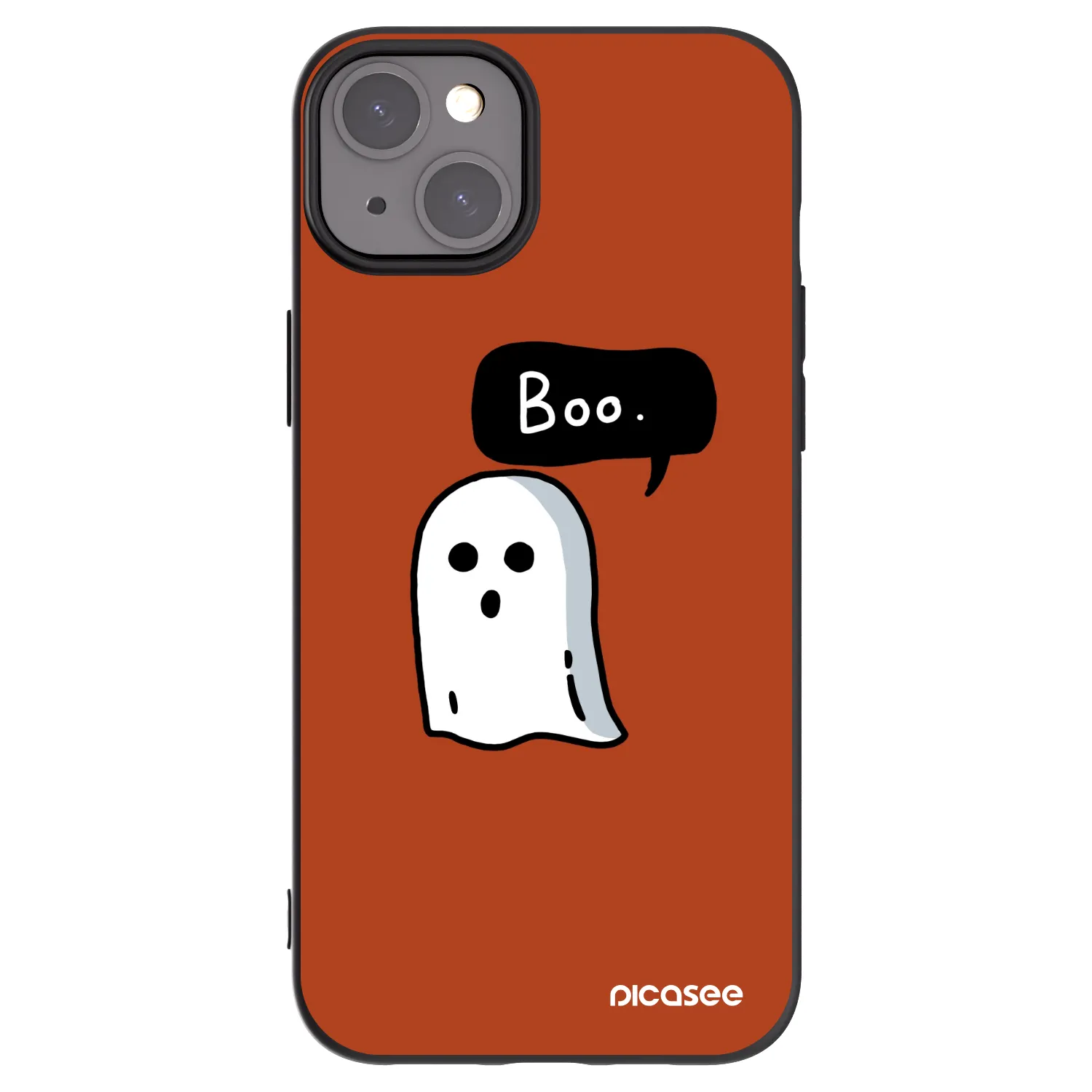 Picasee silikonowe czarne etui na Apple iPhone 15 Plus - Boo