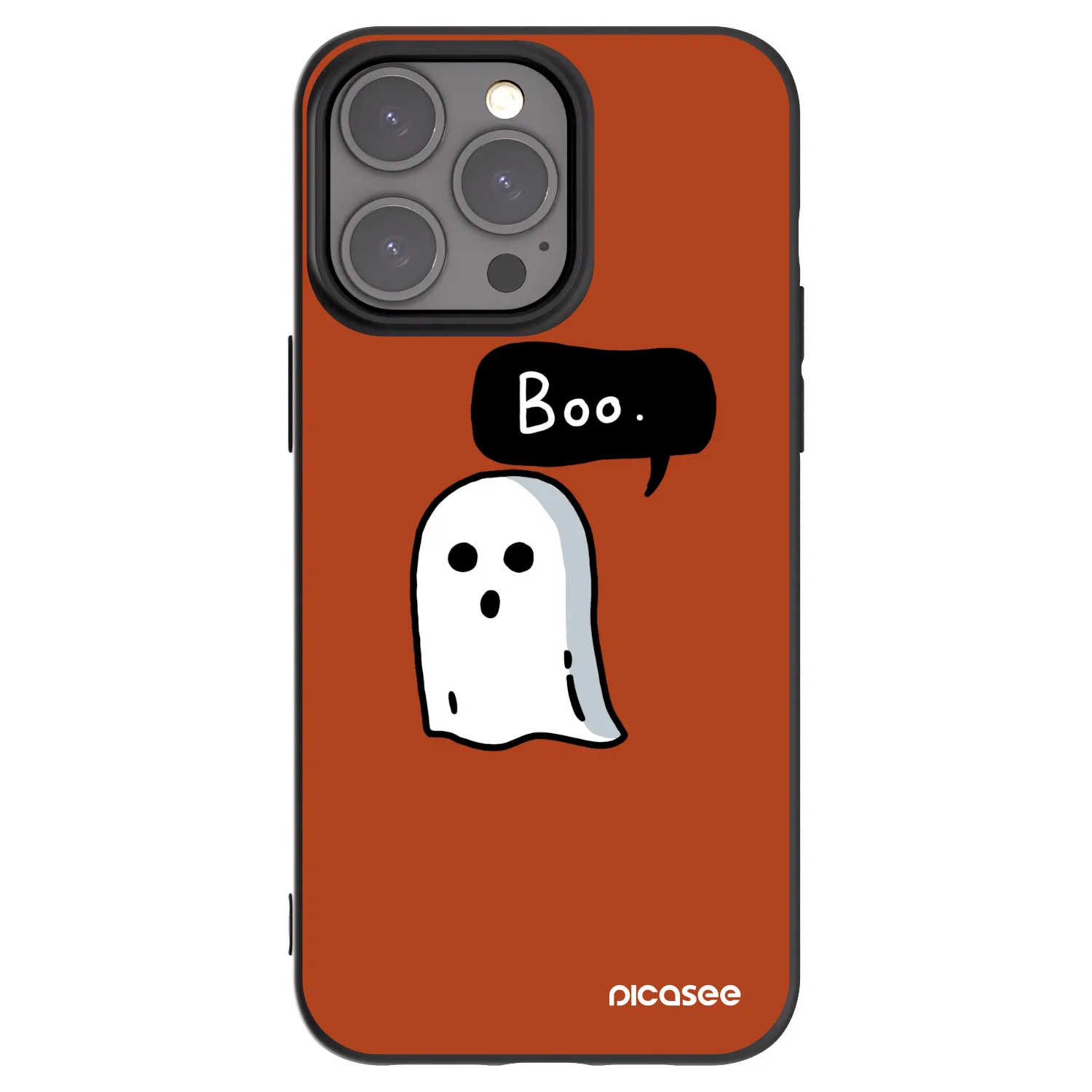 Picasee silikonowe czarne etui na Apple iPhone 15 Pro Max - Boo