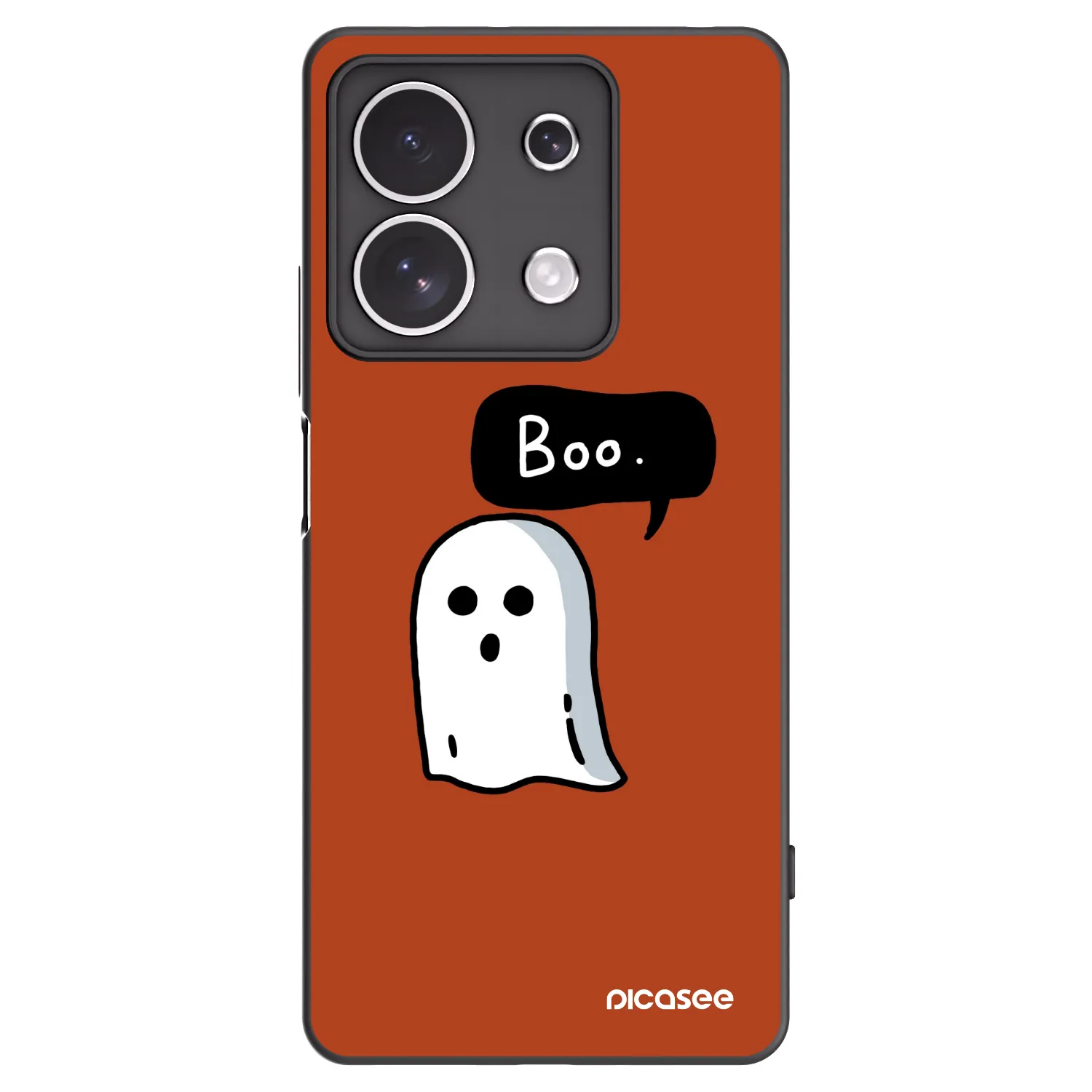 Picasee silikonowe czarne etui na Xiaomi Redmi Note 13 4G - Boo