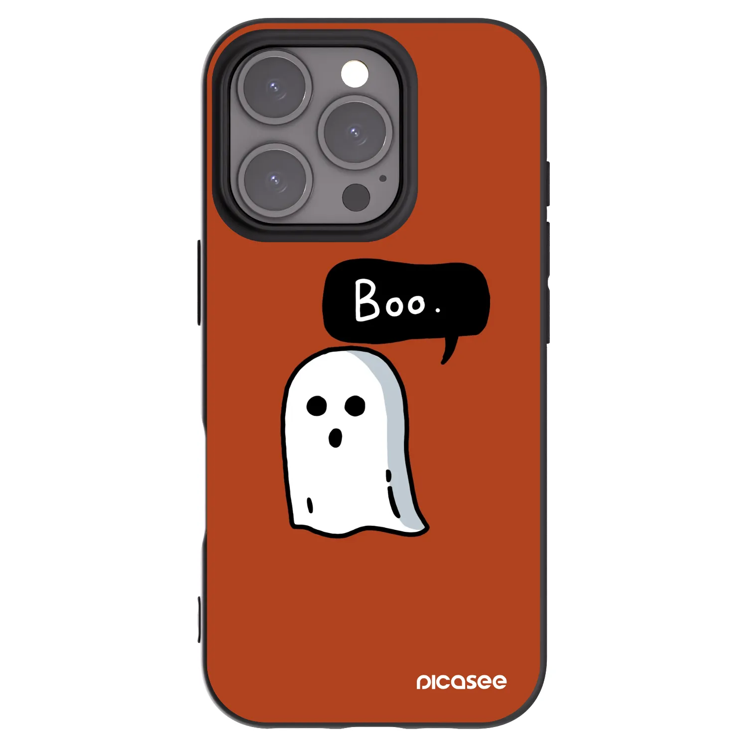 Picasee silikonowe czarne etui na Apple iPhone 16 Pro - Boo