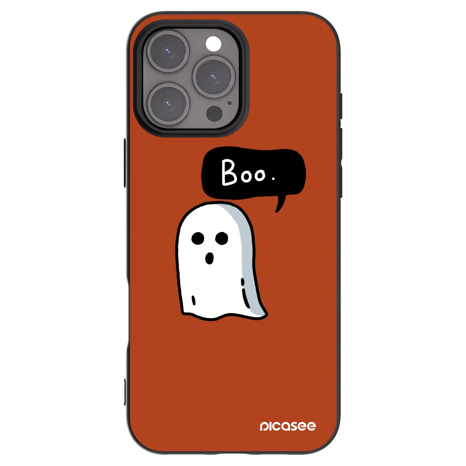 Picasee silikonowe czarne etui na Apple iPhone 16 Pro Max - Boo