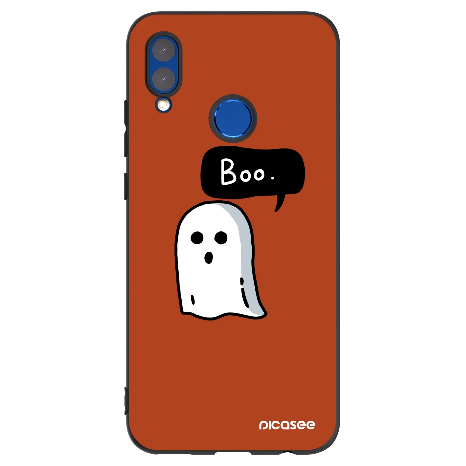 Picasee silikonowe czarne etui na Honor 10 Lite - Boo