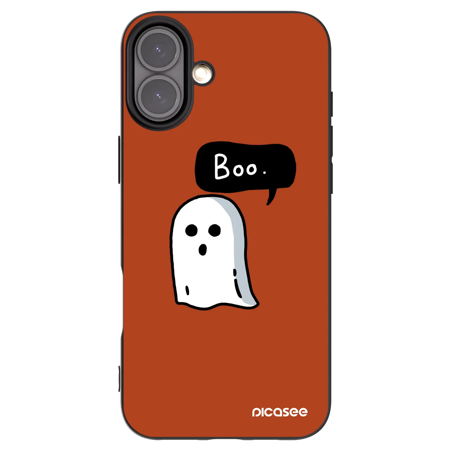 Picasee silikonowe czarne etui na Apple iPhone 16 Plus - Boo
