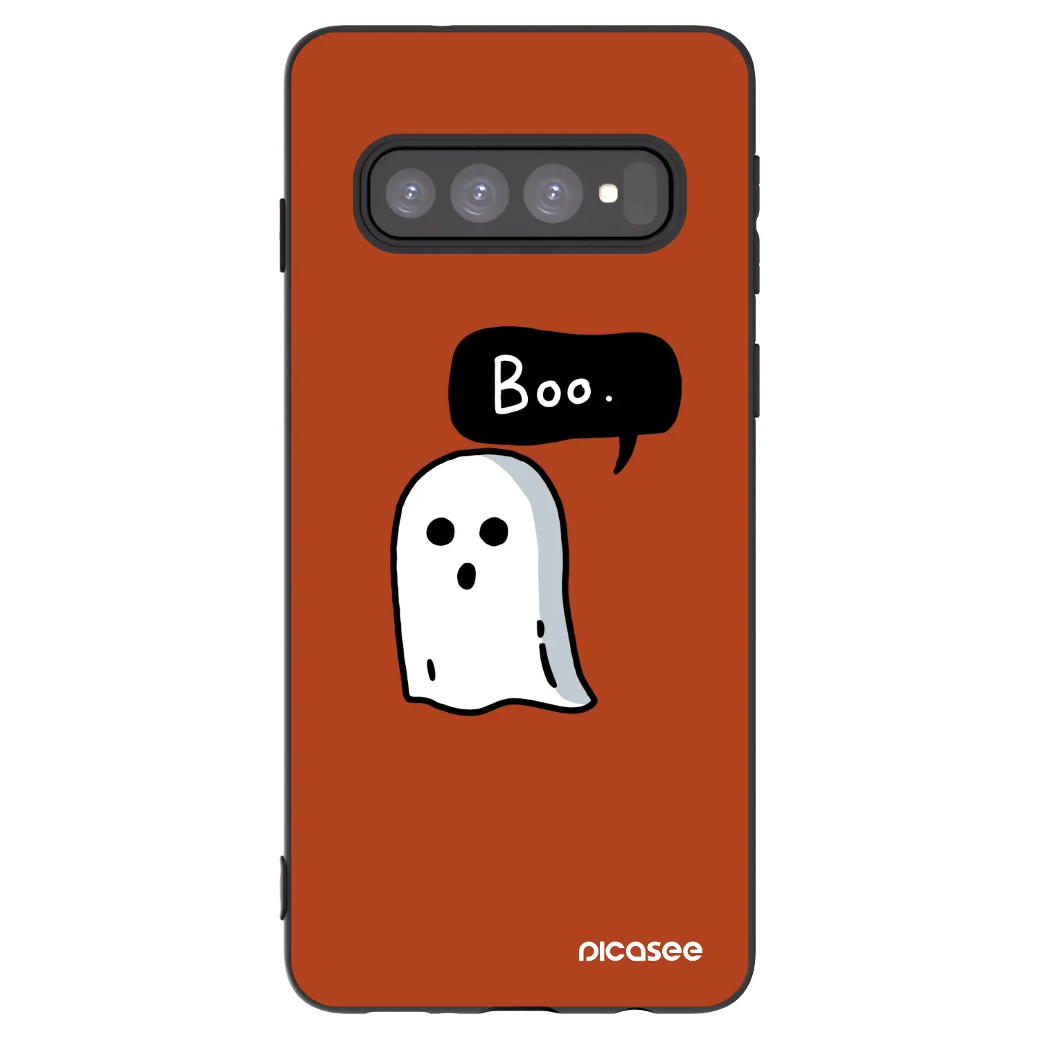 Picasee silikonowe czarne etui na Samsung Galaxy S10 G973 - Boo