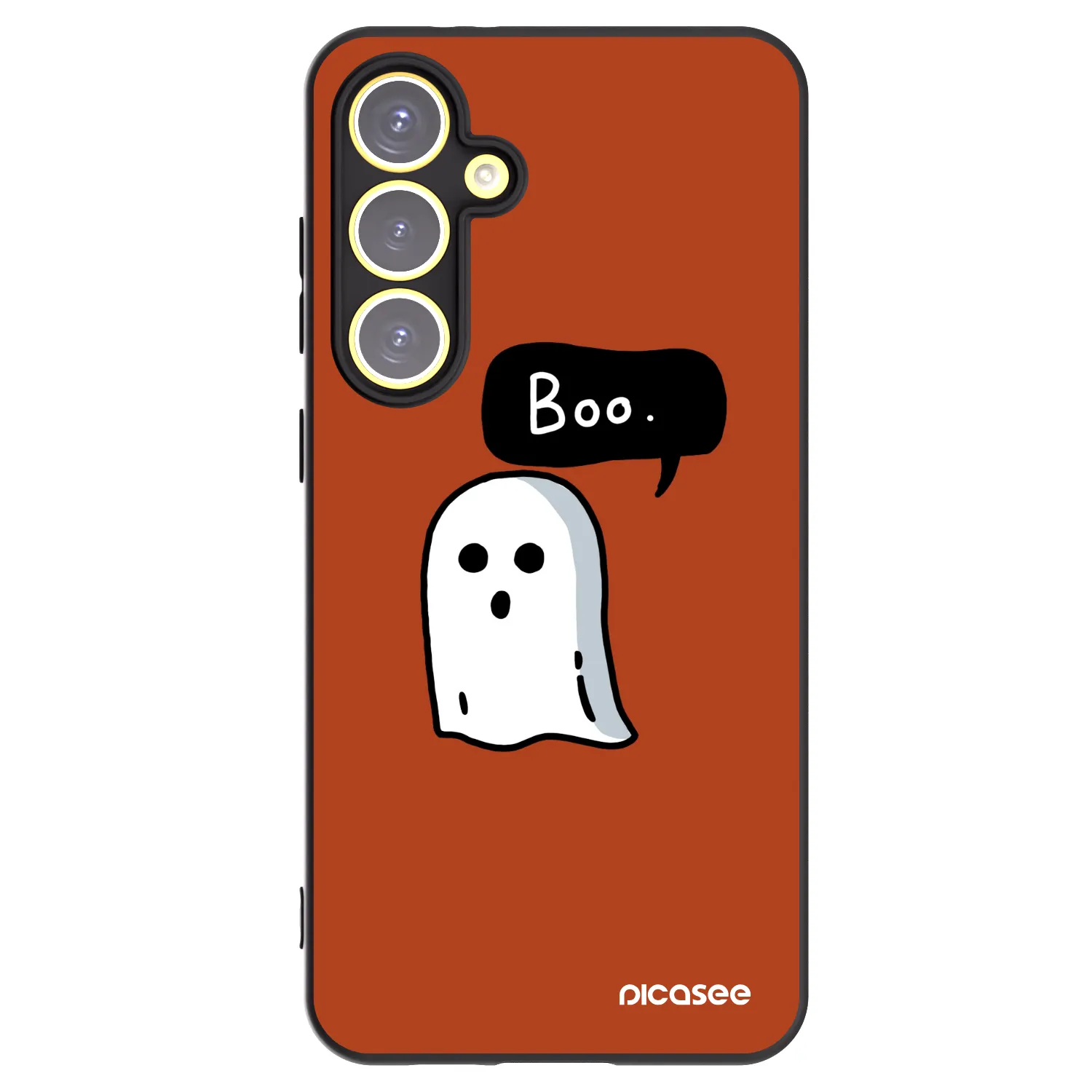 Picasee silikonowe czarne etui na Samsung Galaxy S24 FE S721B - Boo