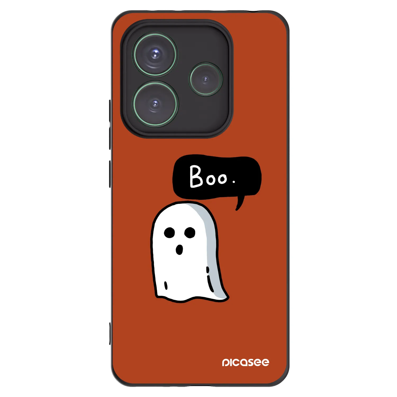 Picasee silikonowe czarne etui na Xiaomi Redmi Note 14 5G - Boo