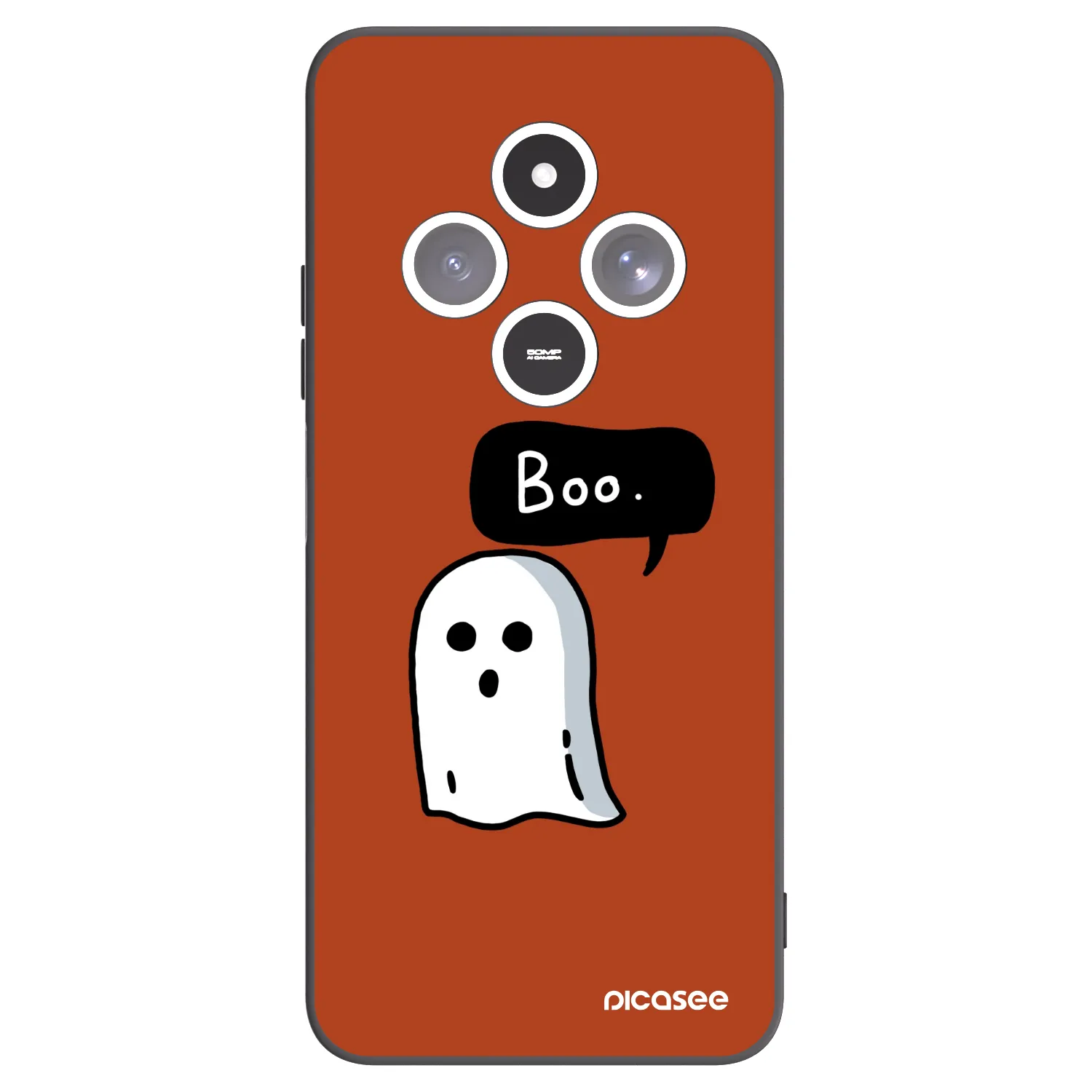 Picasee silikonowe czarne etui na Xiaomi Redmi 14C - Boo