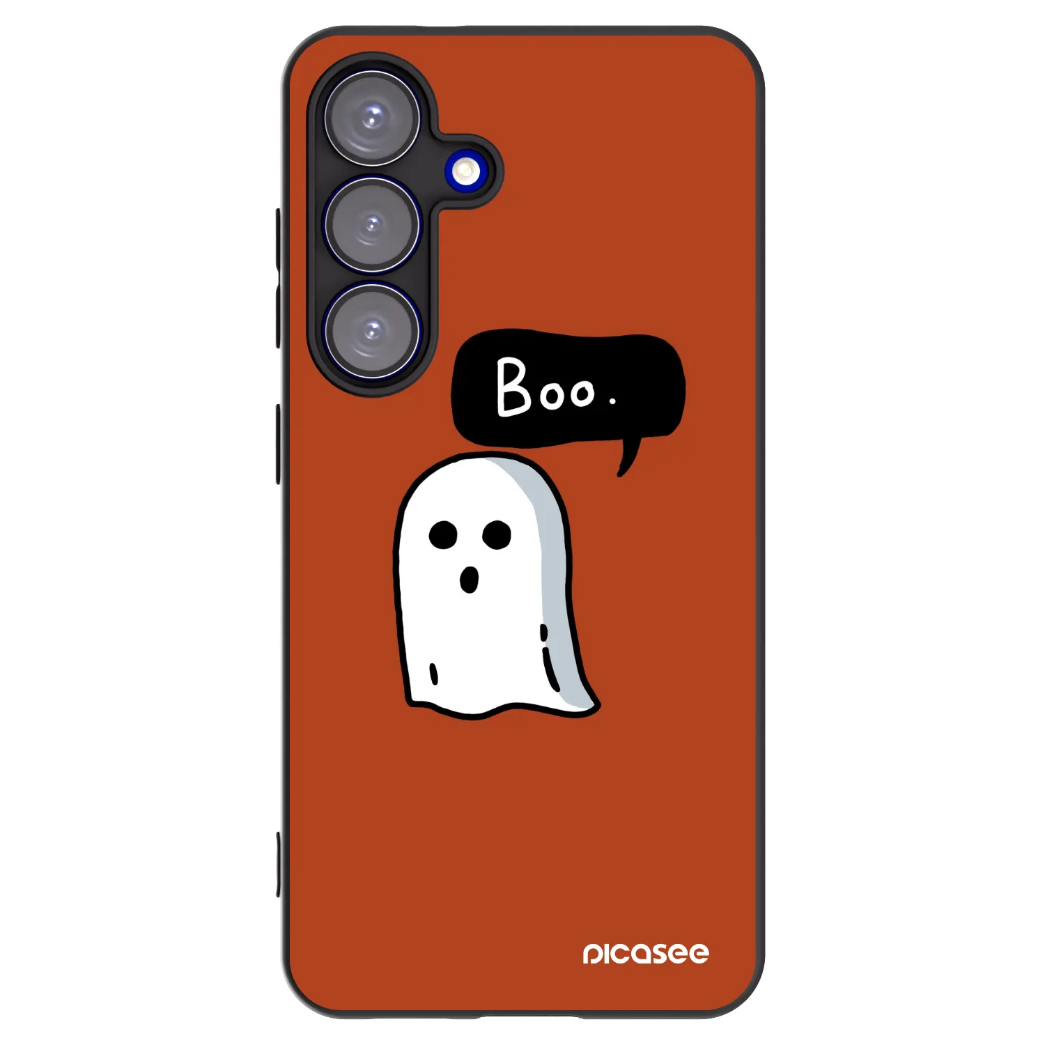 Picasee silikonowe czarne etui na Samsung Galaxy S25 5G - Boo