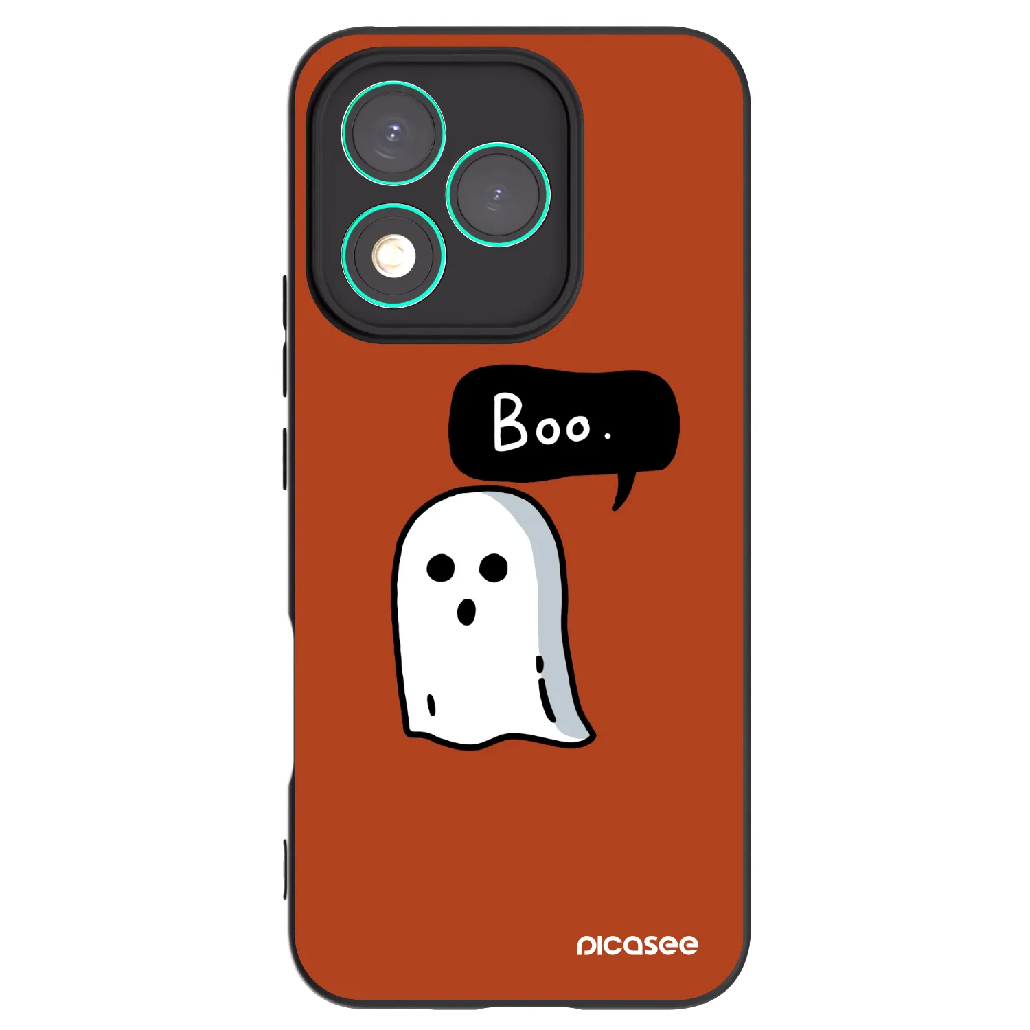 Picasee silikonowe czarne etui na Honor 400 Lite 5G - Boo