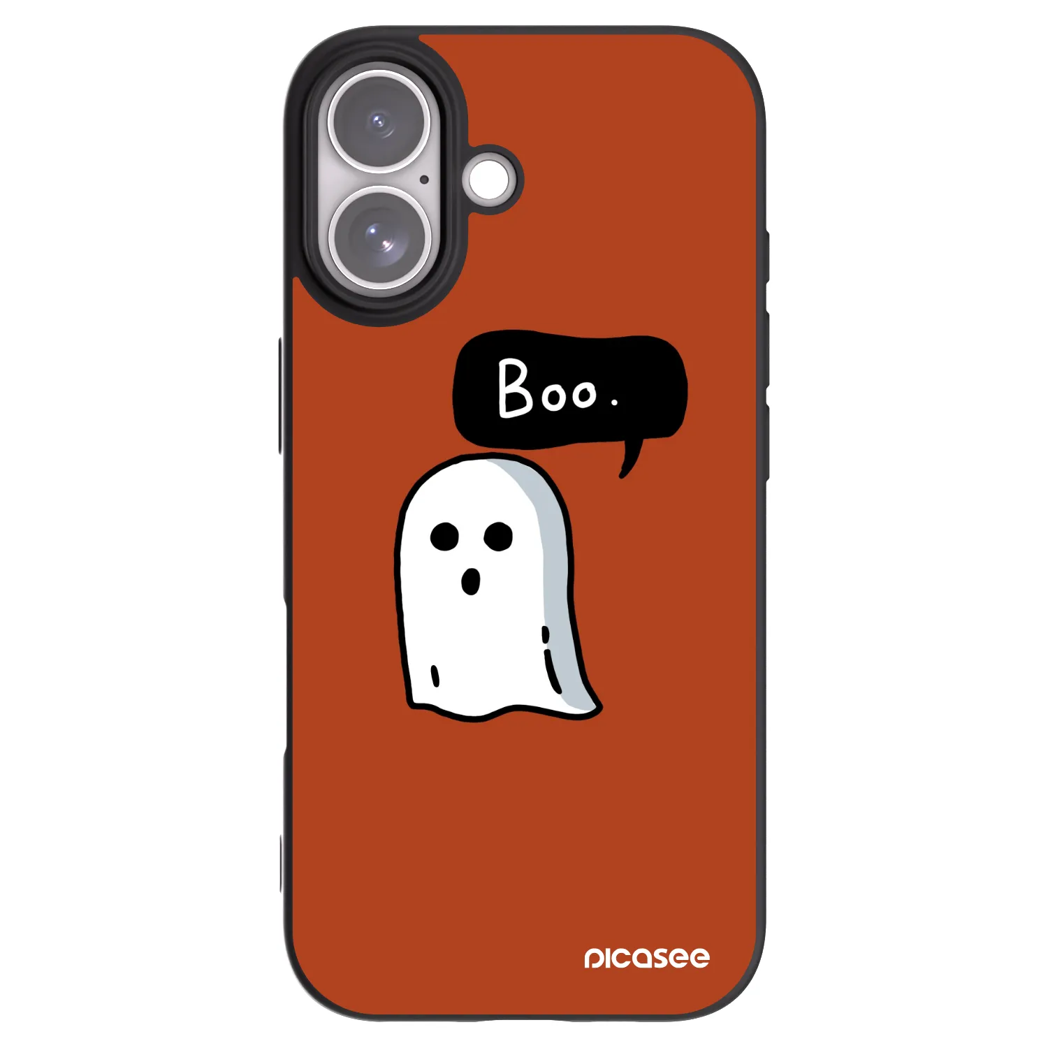 Picasee silikonowe czarne etui na Apple iPhone 17 - Boo