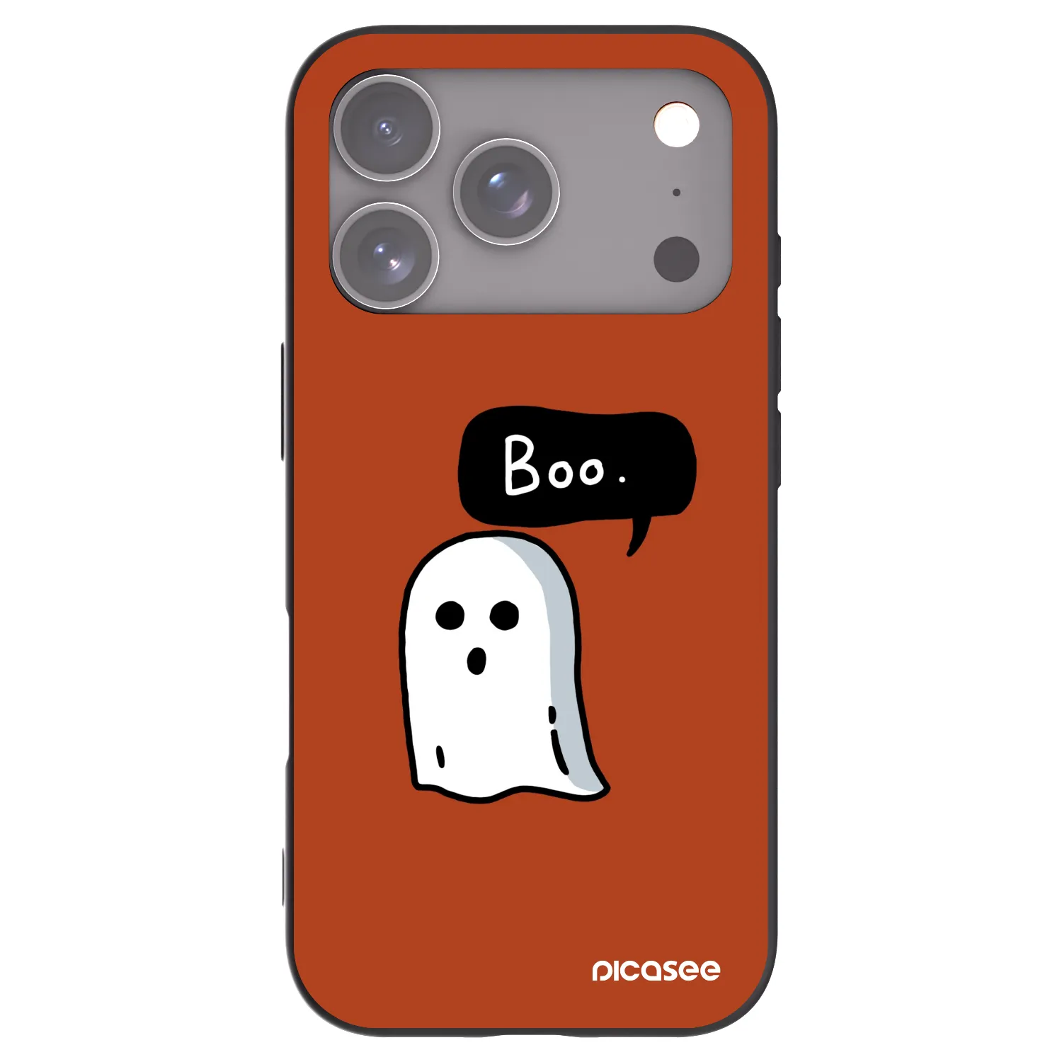 Picasee silikonowe czarne etui na Apple iPhone 17 Pro - Boo