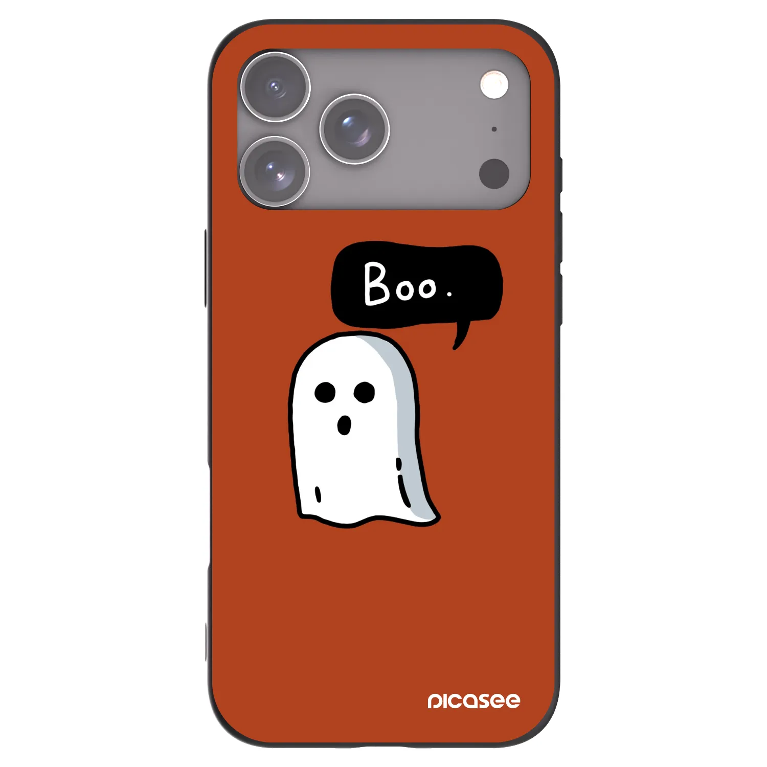 Picasee silikonowe czarne etui na Apple iPhone 17 Pro Max - Boo