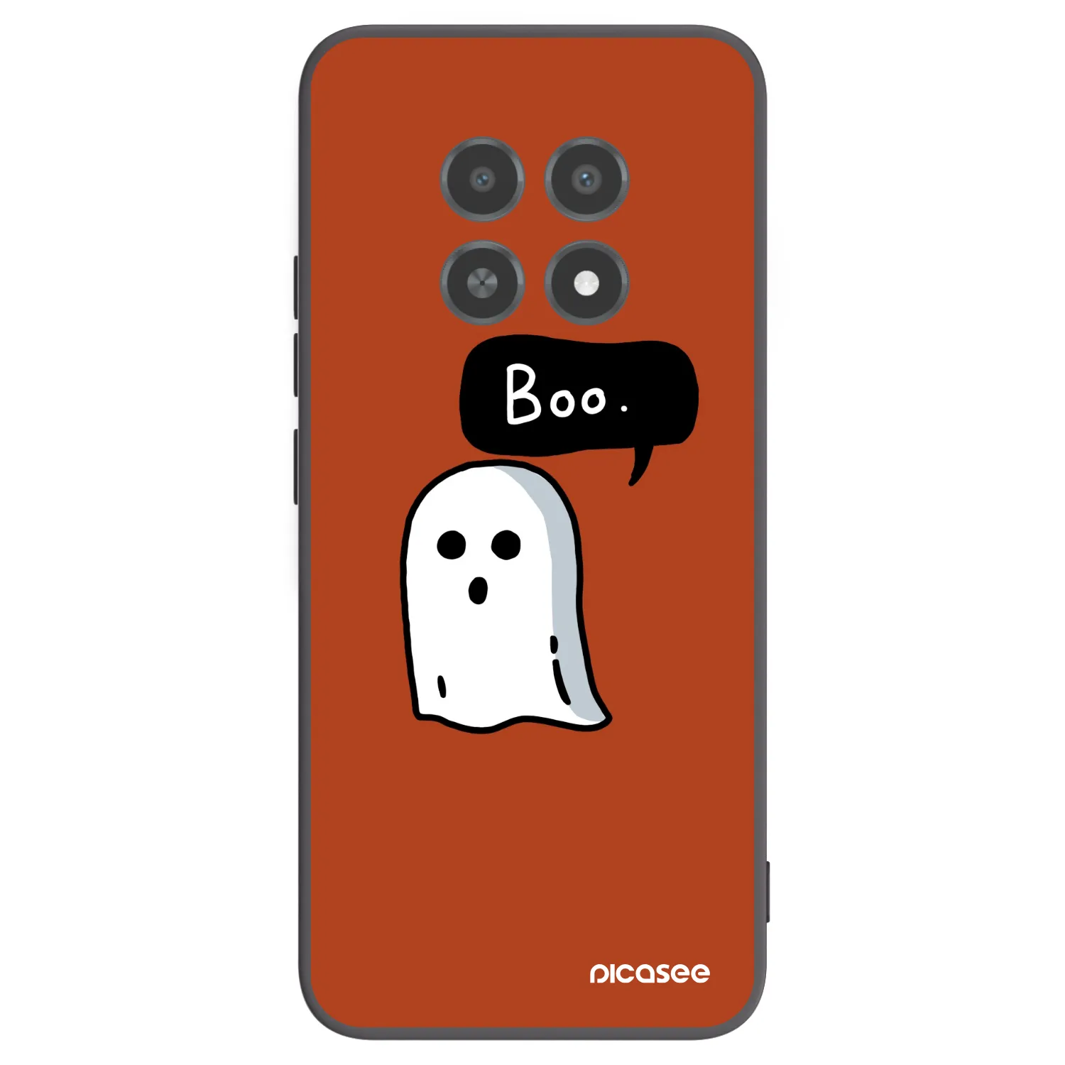 Picasee silikonowe czarne etui na Realme 12X - Boo