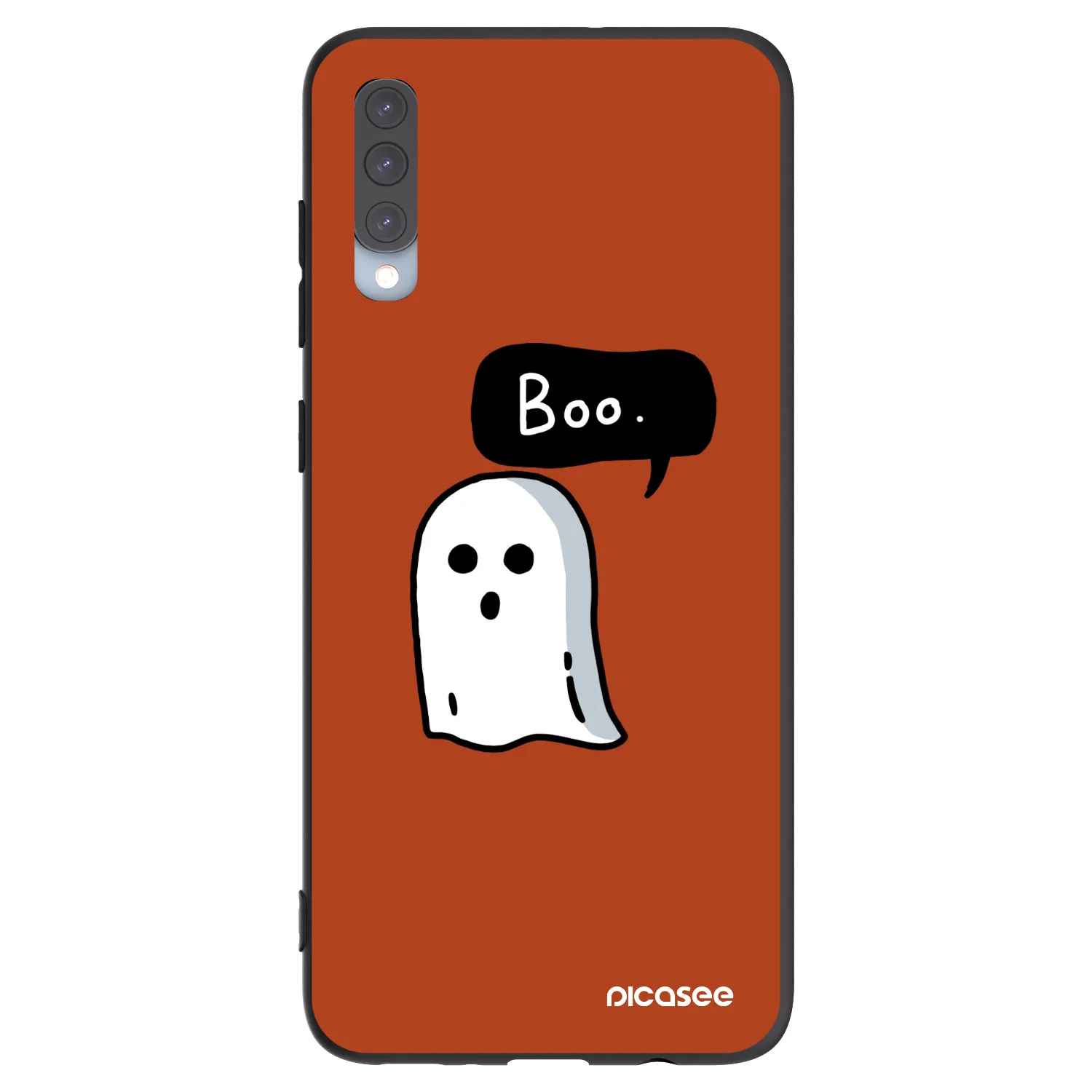 Picasee silikonowe czarne etui na Samsung Galaxy A70 A705F - Boo