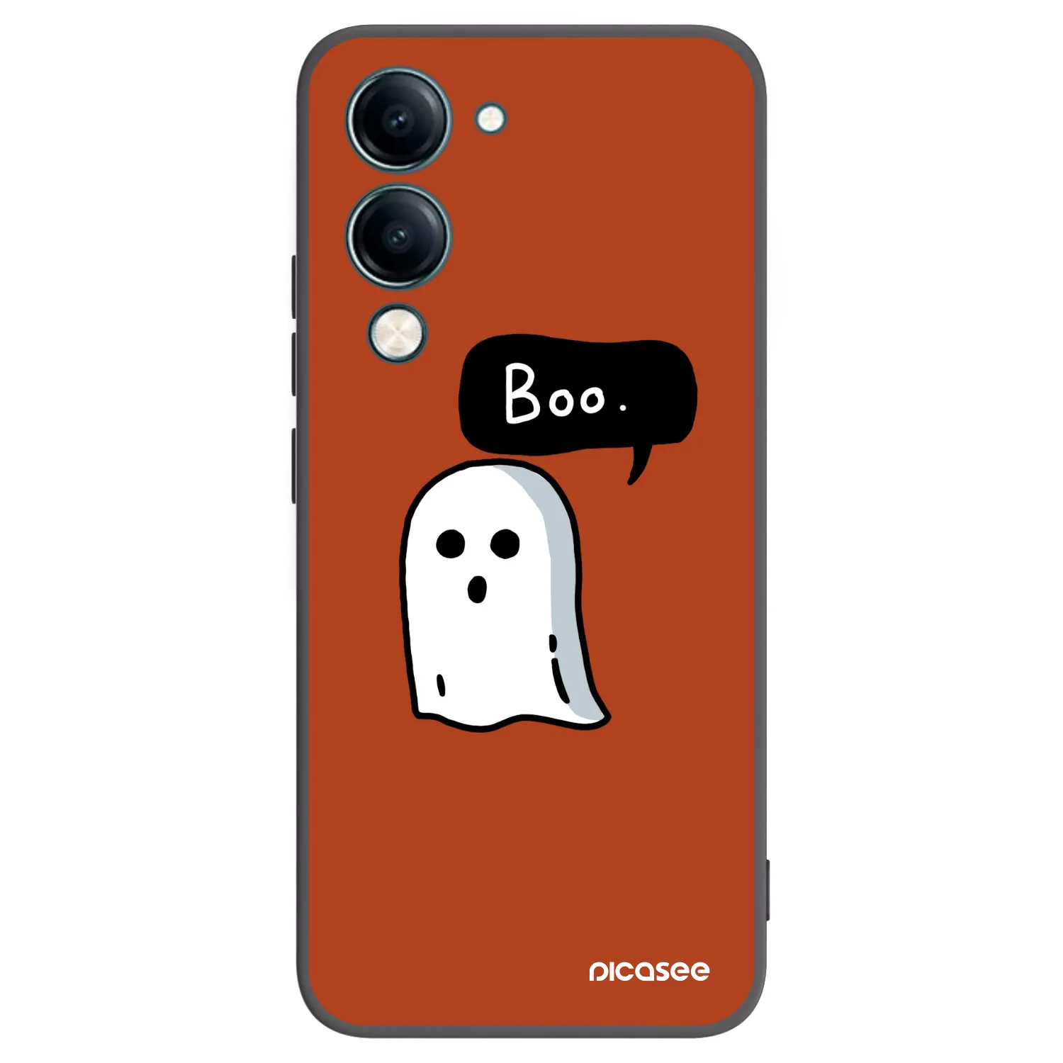 Picasee silikonowe czarne etui na Vivo Y29s 5G - Boo