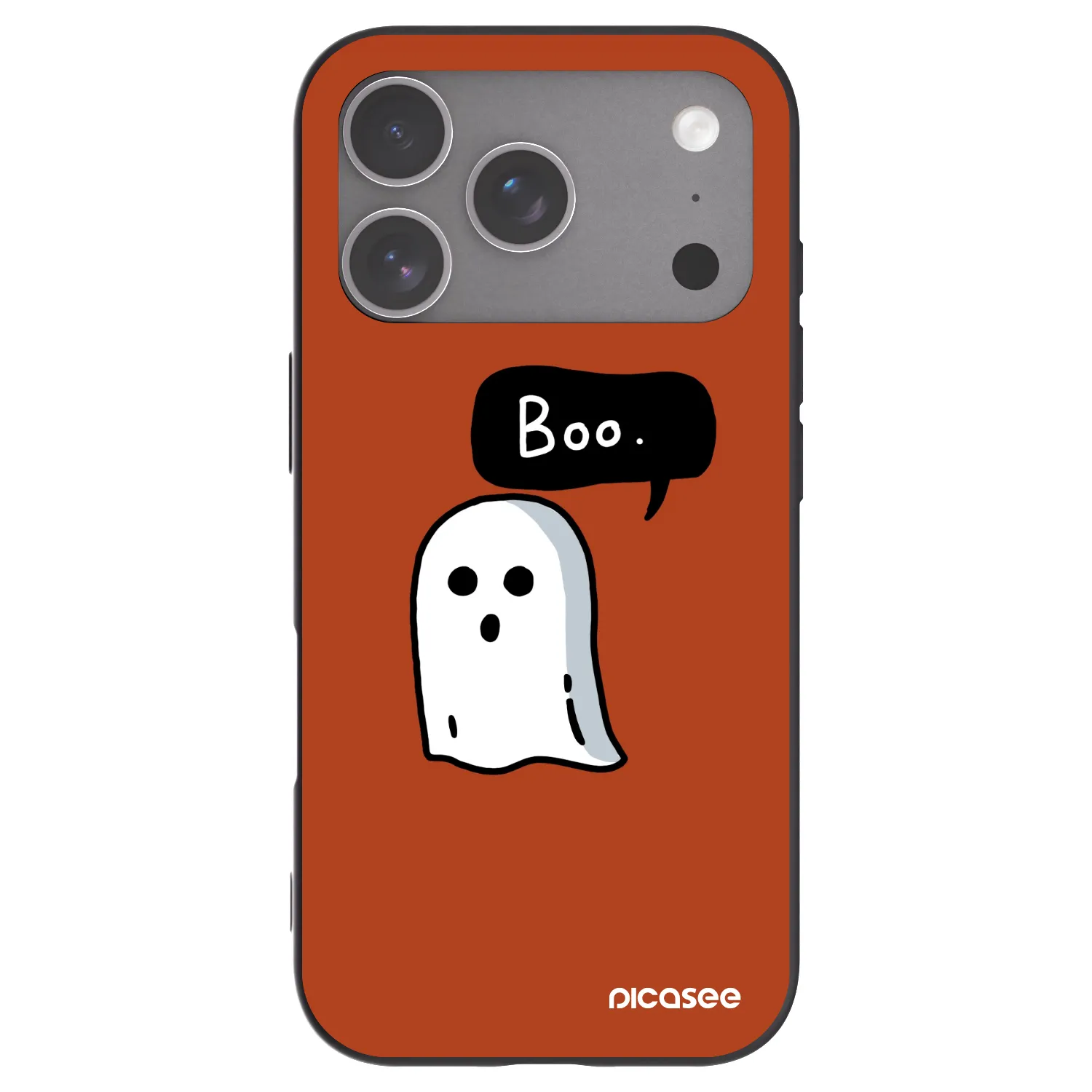 Picasee silikonowe czarne etui na Apple iPhone 18 Pro - Boo