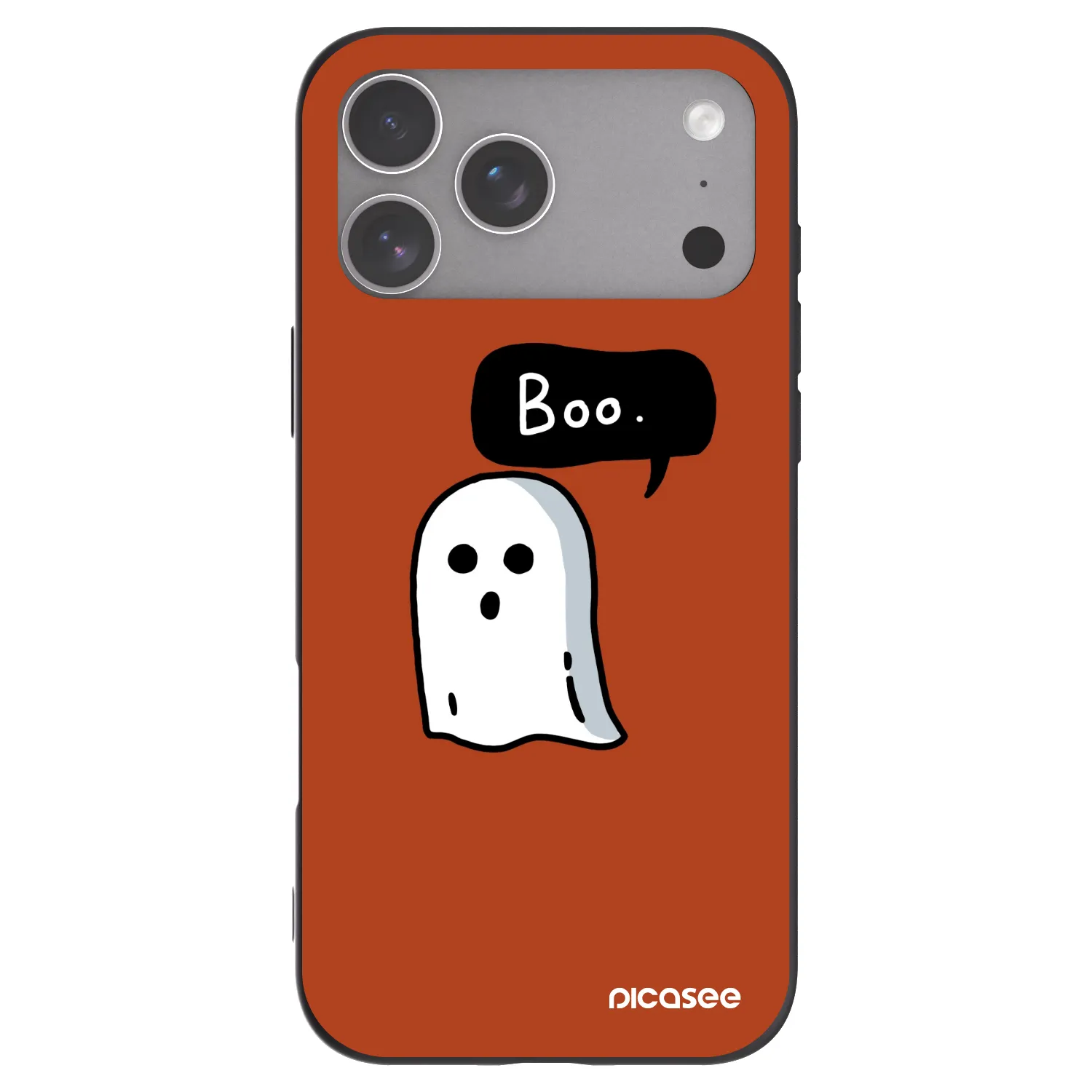 Picasee silikonowe czarne etui na Apple iPhone 18 Pro Max - Boo
