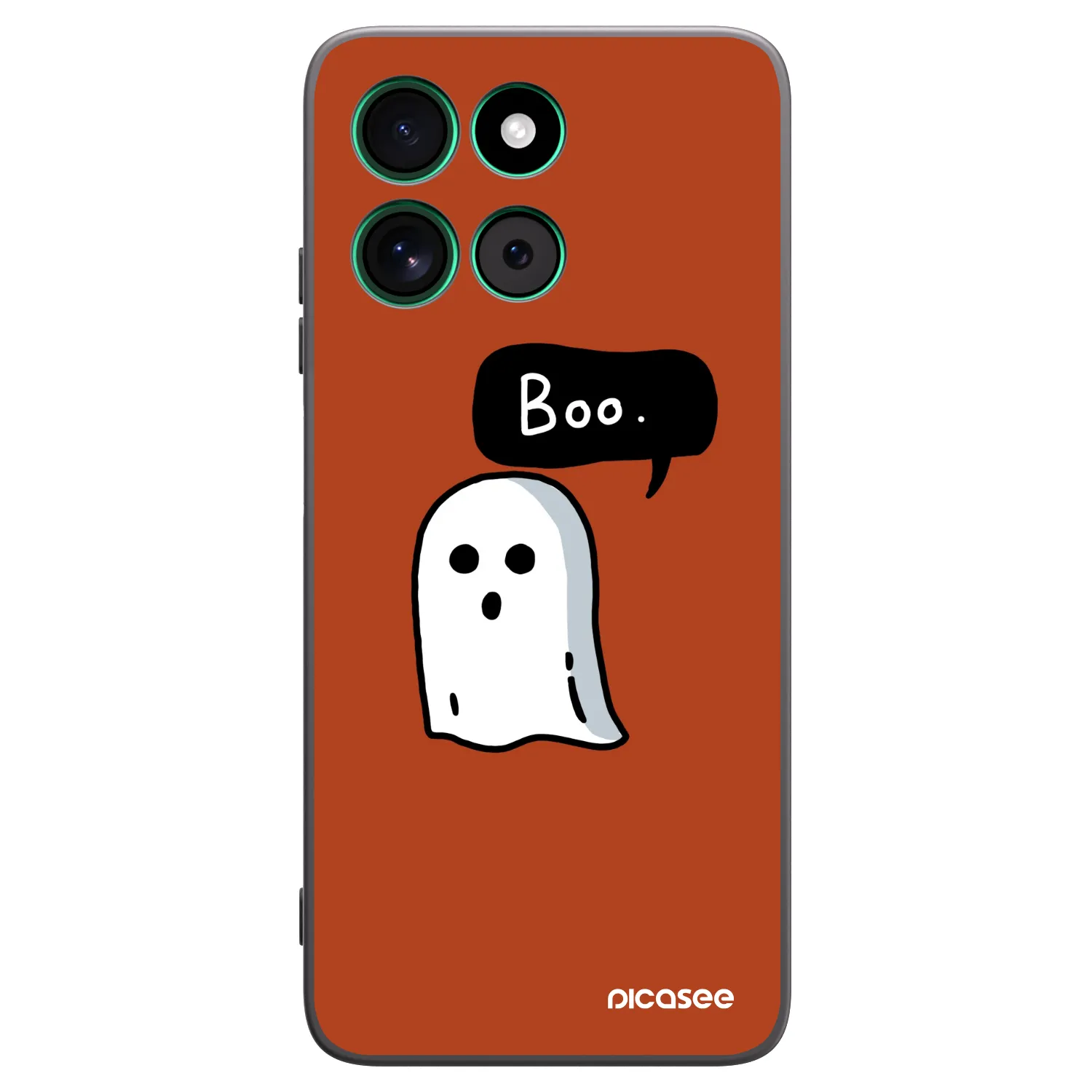 Picasee silikonowe czarne etui na Motorola Moto G57 Power - Boo