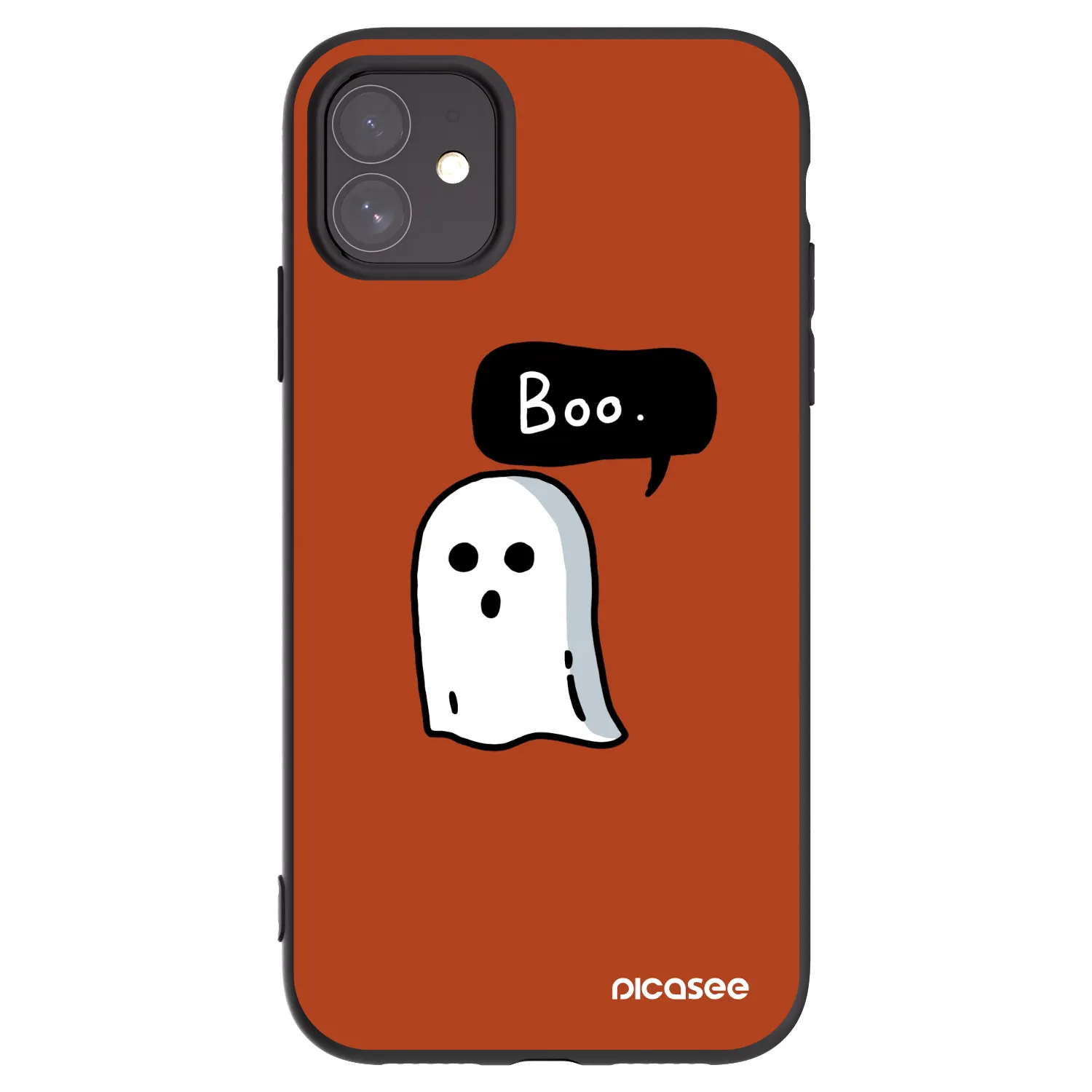 Picasee silikonowe czarne etui na Apple iPhone 11 - Boo