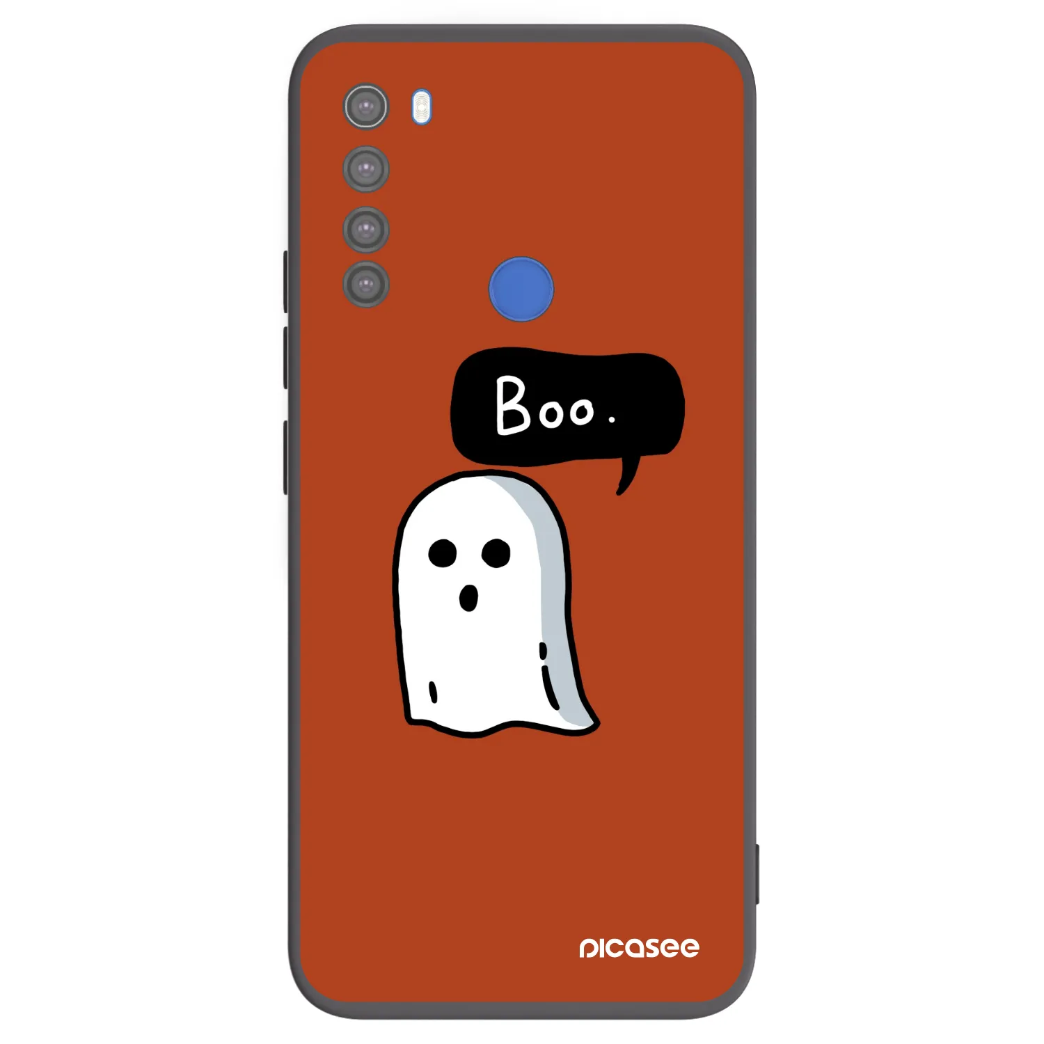 Picasee silikonowe czarne etui na Xiaomi Redmi Note 8T - Boo