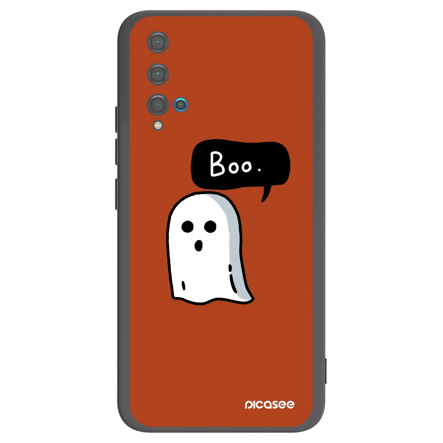 Picasee silikonowe czarne etui na Huawei Nova 5T - Boo